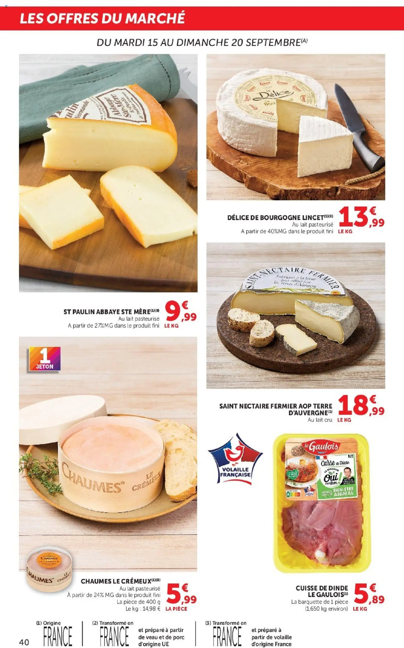 {H1} | Page: 40 | Produits: Cuisse, Cuisse de dinde, Lait, Porc