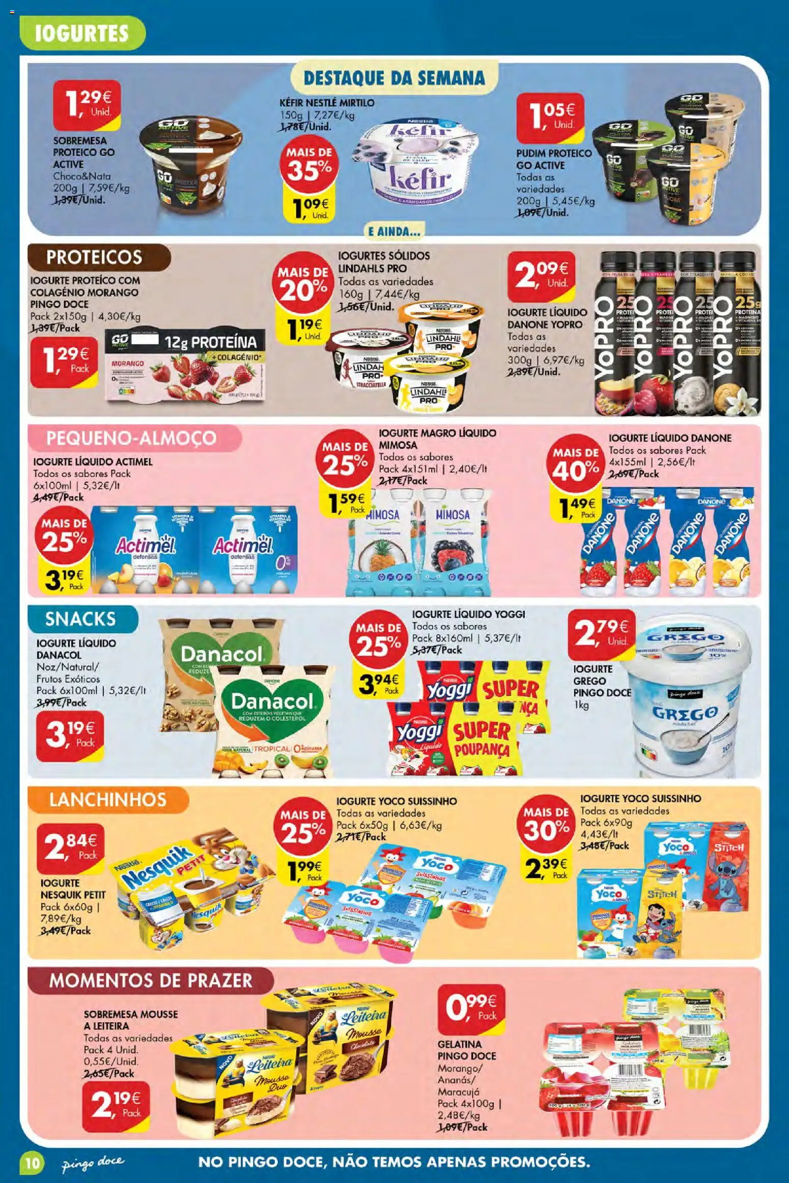 Pingo Doce Poupe Esta Semana Açores │ válido de 23/07/2026 | Página: 10 | Produtos: Gelatina, Pudim, Iogurtes, Iogurte liquido