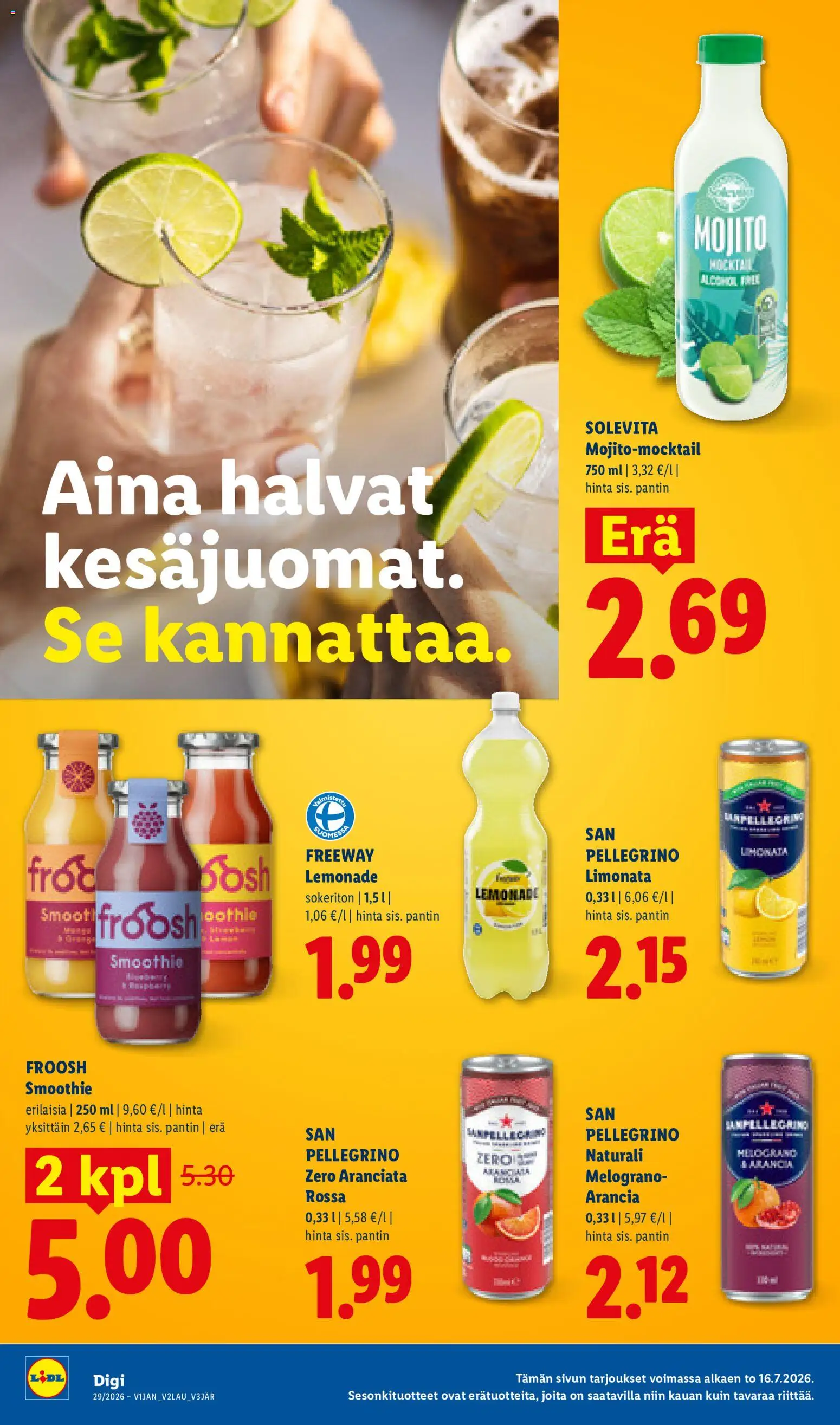 Lidl tarjoukset – voimassa 16/07/2026 alkaen | Sivu: 8 | Tuotteet: Smoothie