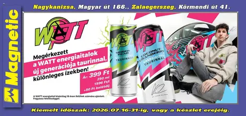 Magnetic Aktuális óriásplakátok - amely érvényes a következő dátumtól: 2026.07.16. | Oldal: 5 | Termékek: Energiaital