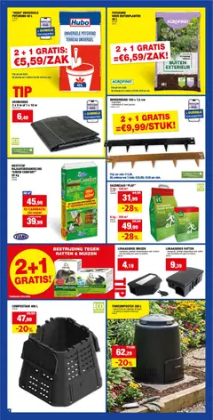 Hubo folder - Voorbeeld van een folder van Hubo, geldig van 07/09/2026 | Pagina: 4 | Producten: Compostbak, Potgrond, Universele potgrond, Zak