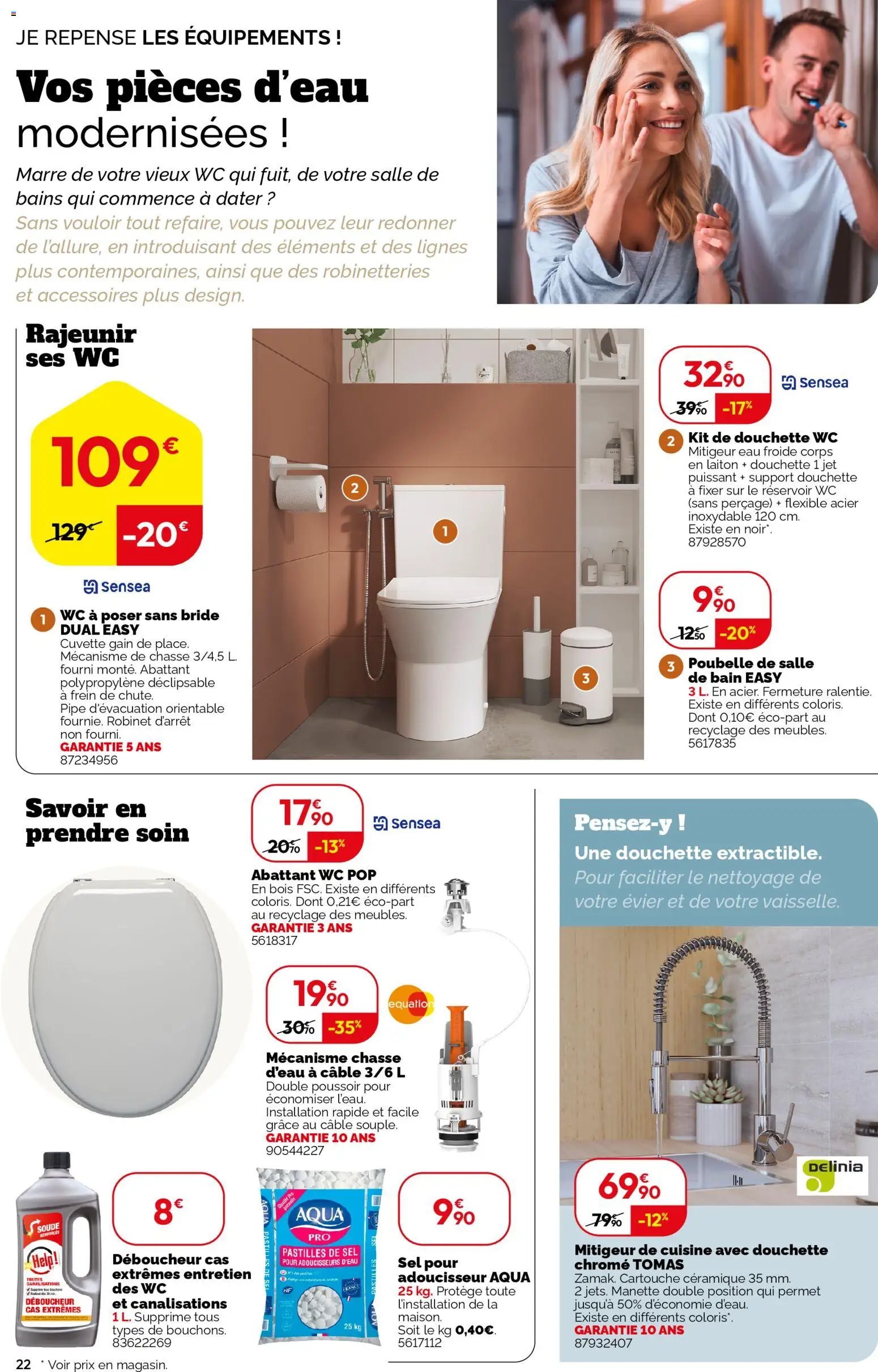 {H1} | Page: 22 | Produits: Câble, Poubelle, Sel, Mitigeur de cuisine