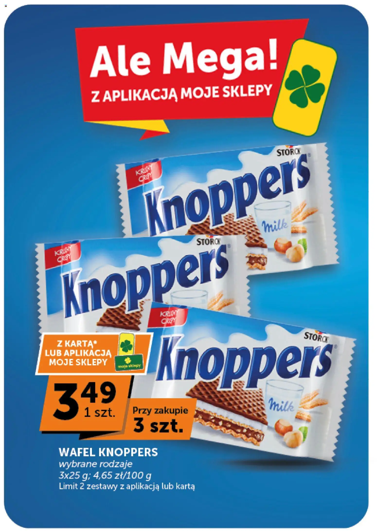 Groszek gazetka - Market od 23.07.2026 | Strona: 4 | Produkty: Knoppers, Karta