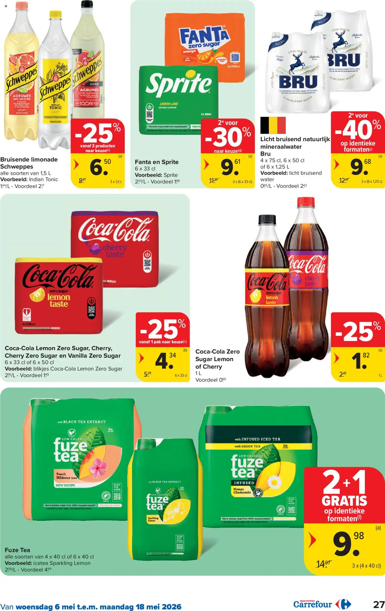 {H1} | Pagina: 27 | Producten: Zsalukő, Fanta, Sprite, Mineraalwater