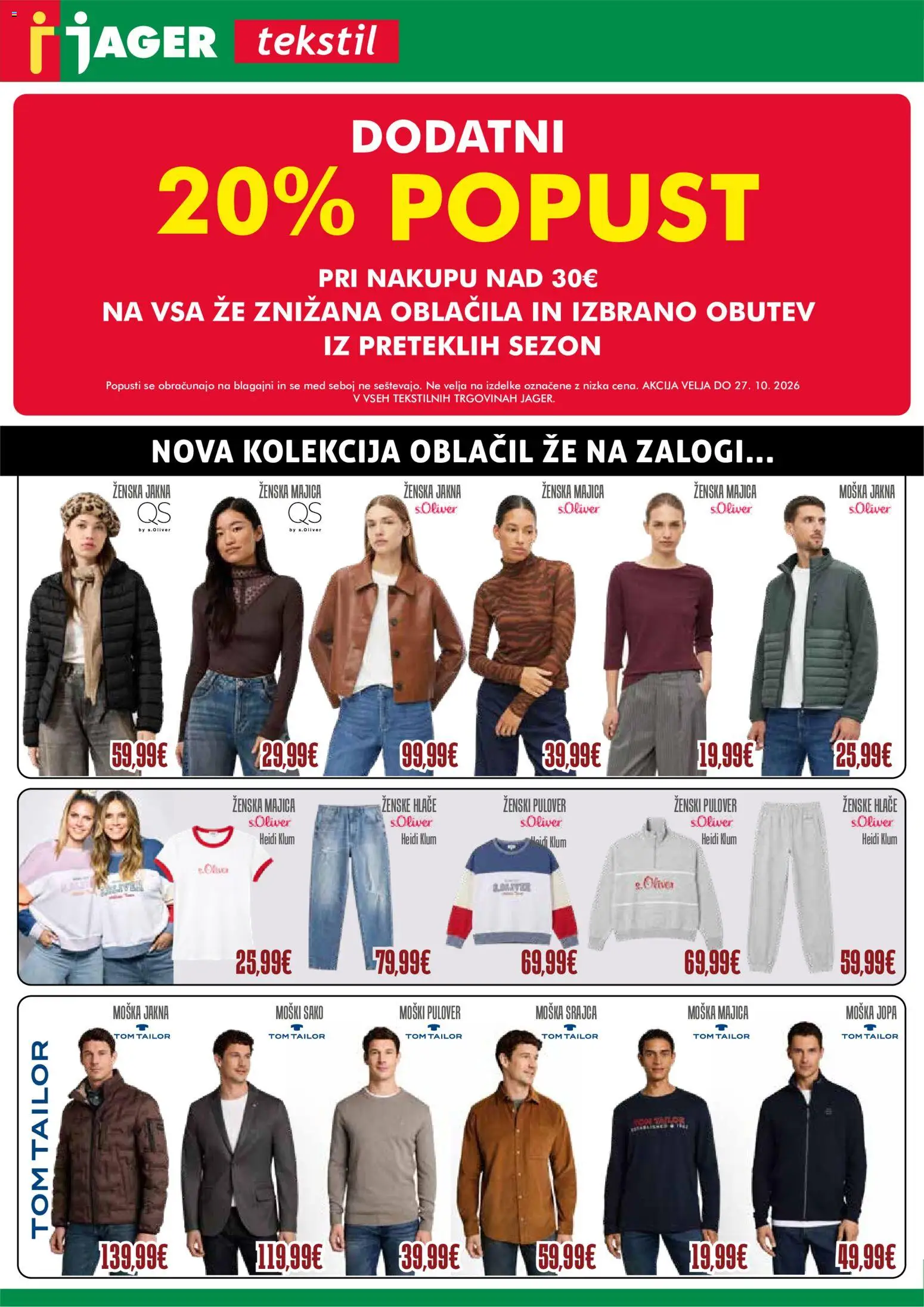 Novi Jager katalog ponudbe – veljaven od 30.09.2026 | Stran: 1 | Izdelki: Med, Oblacila, Majica, Pulover