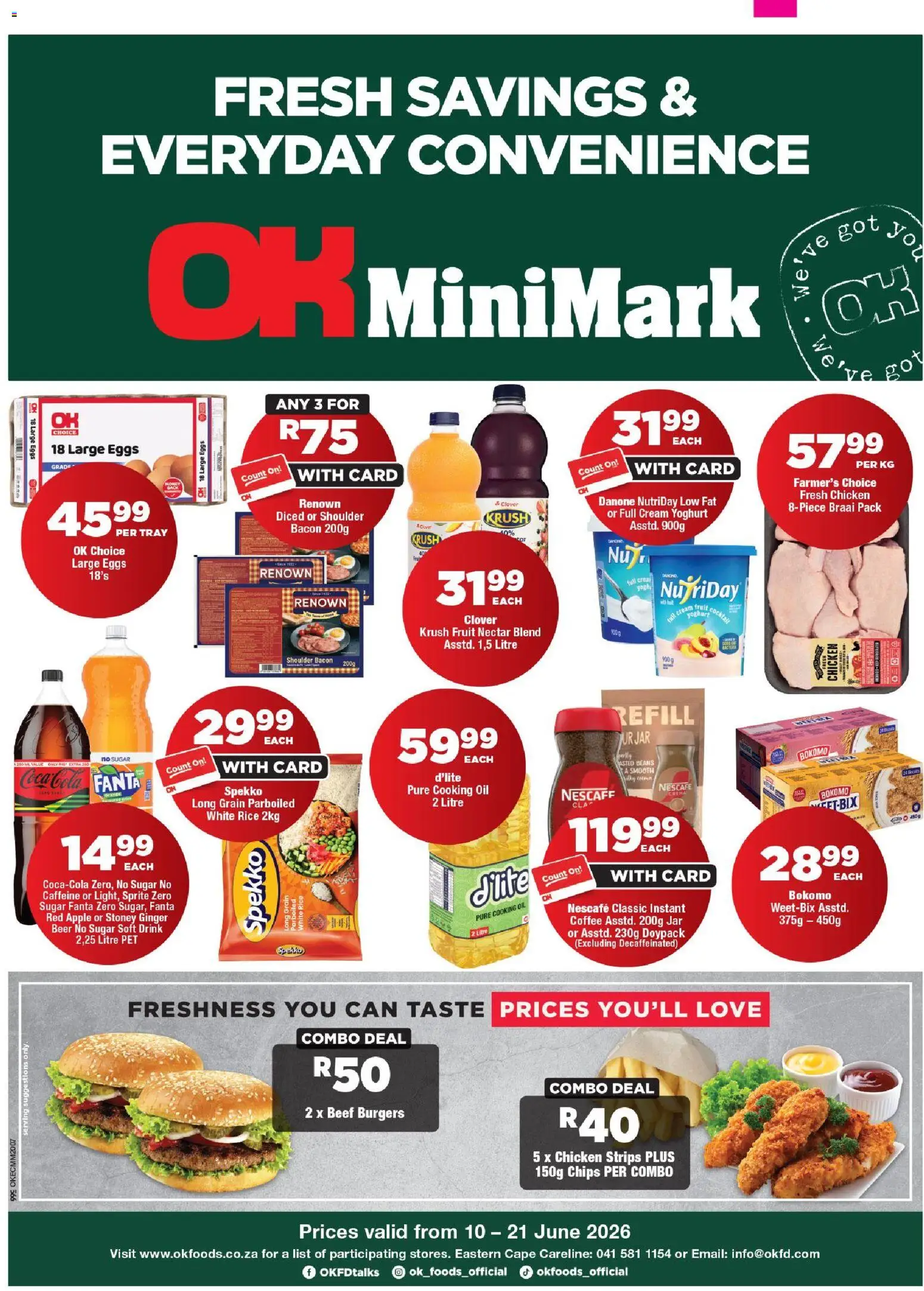 New OK Foods catalogue – valid from 10.06.2026 | Page: 1 | Products: Coffee, Fanta, Cream, Fruit