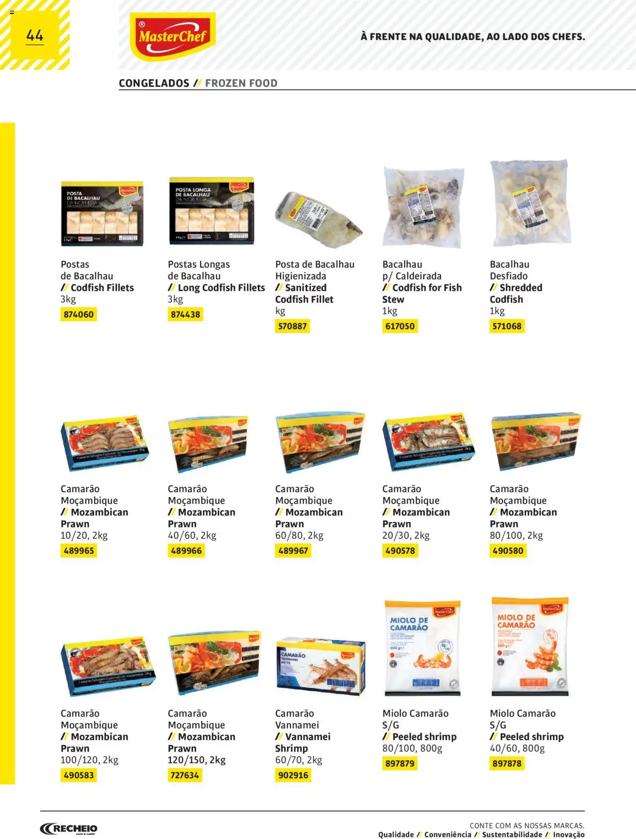 Recheio AS NOSSAS MARCAS │ válido de 19/12/2023 | Página: 44 | Produtos: Bacalhau, Camarão