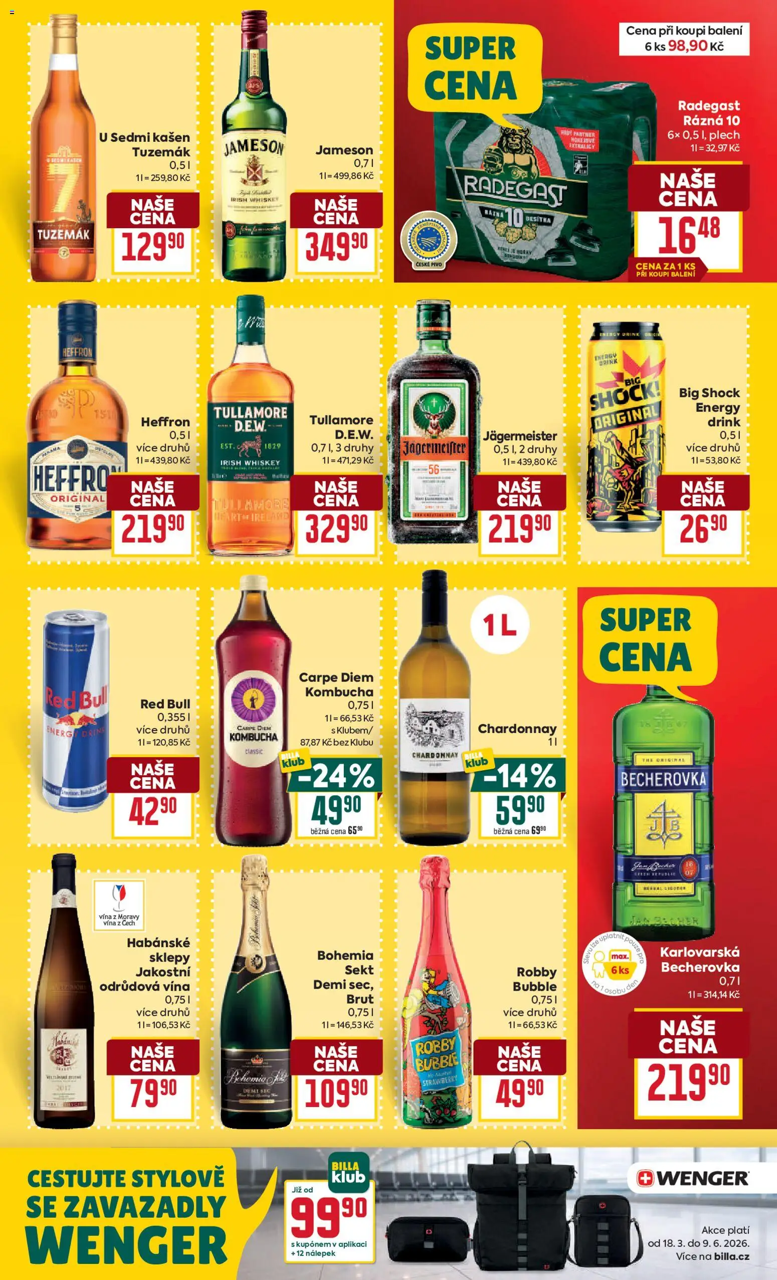 Billa Velký leták od 15.04.2026 | Strana: 23 | Produkty: Pivo, Plech, Wenger, Energy drink