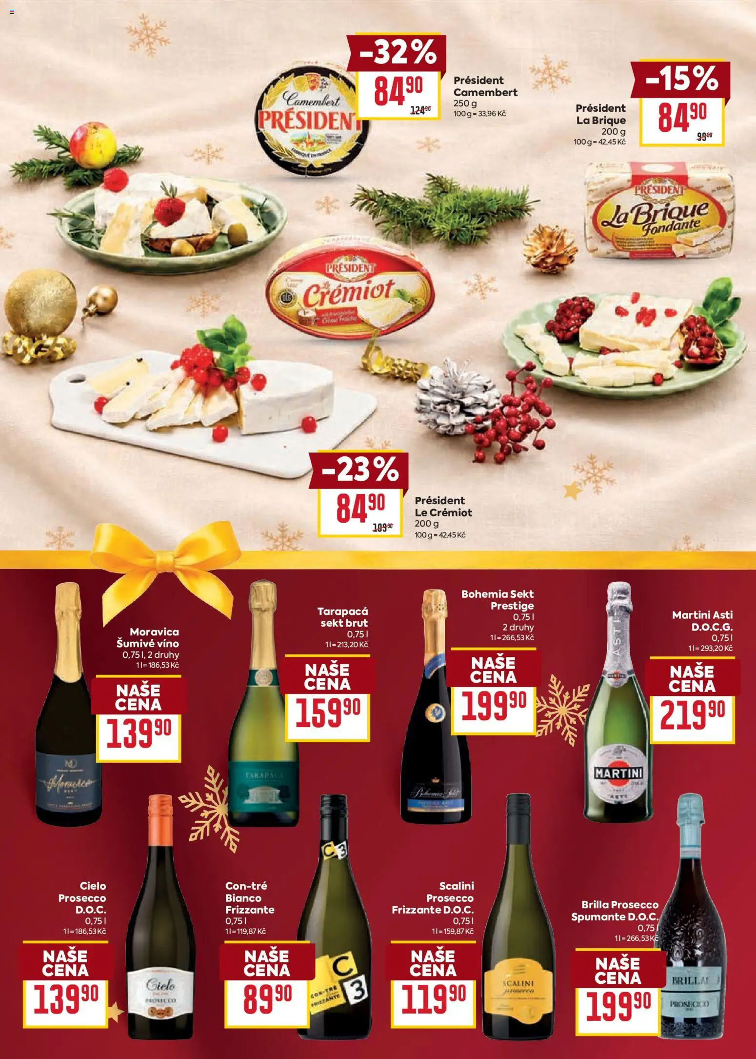 Billa leták - Vánoce od 21.10.2026 | Strana: 6 | Produkty: Prosecco, Bohemia sekt, Víno, Martini
