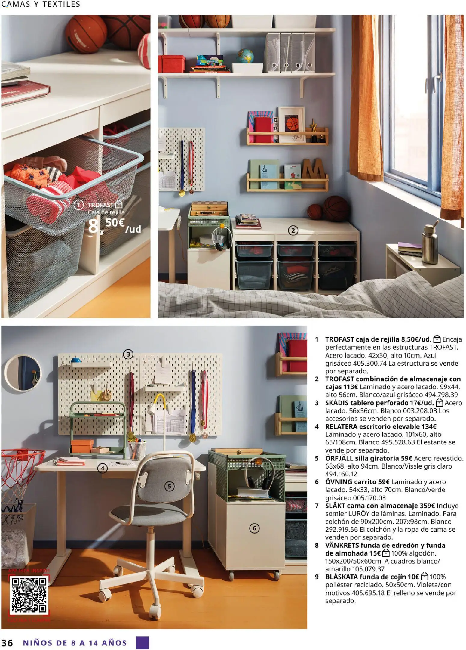 Catálogo IKEA  y los niños  │ válido desde el 06.03.2026 | Página: 36 | Productos: Edredón, Somier, Funda, Silla