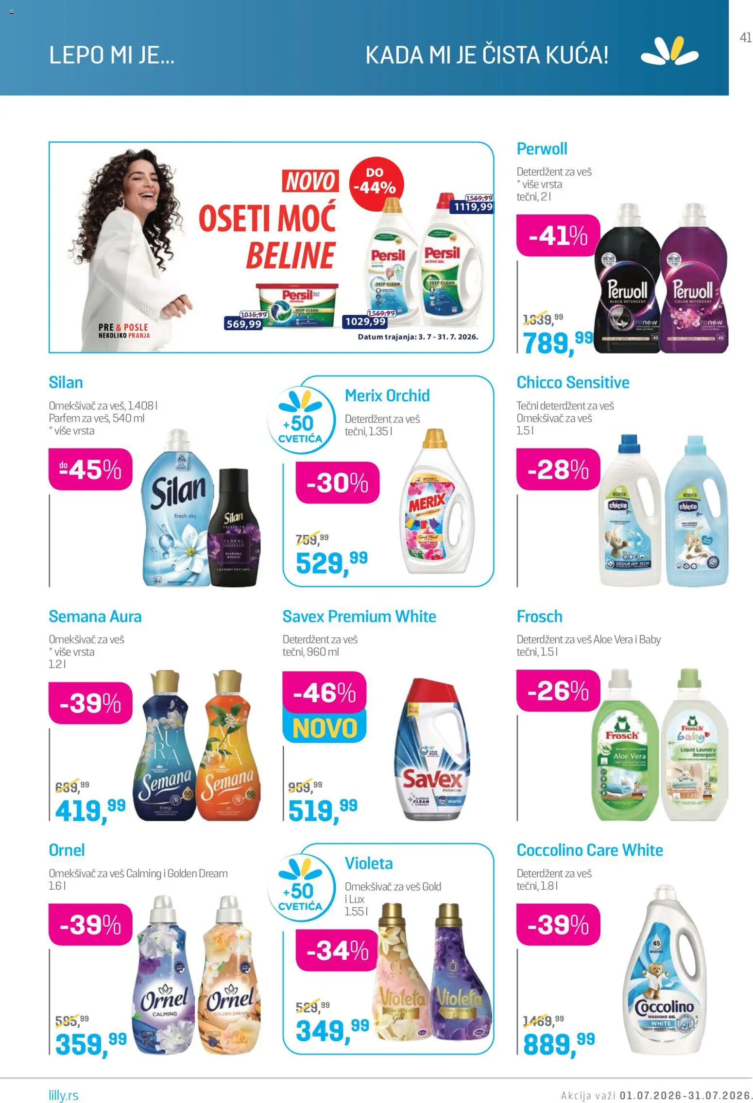 Lilly drogerie katalog - važi od 01.07.2026 | Strana: 41 | Proizvode: Deterdžent, Parfem, Perwoll, Persil