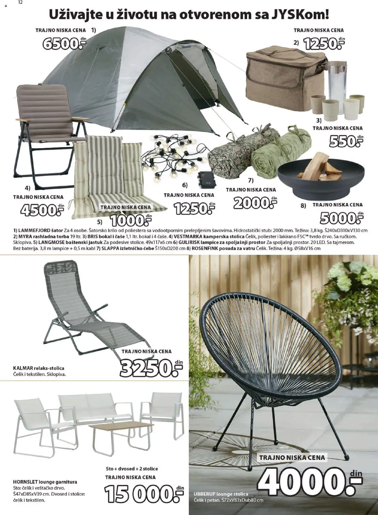 Jysk katalog - važi od 03.06.2026 | Strana: 12 | Proizvode: Jastuk, Ćebe, Sto, Kabl