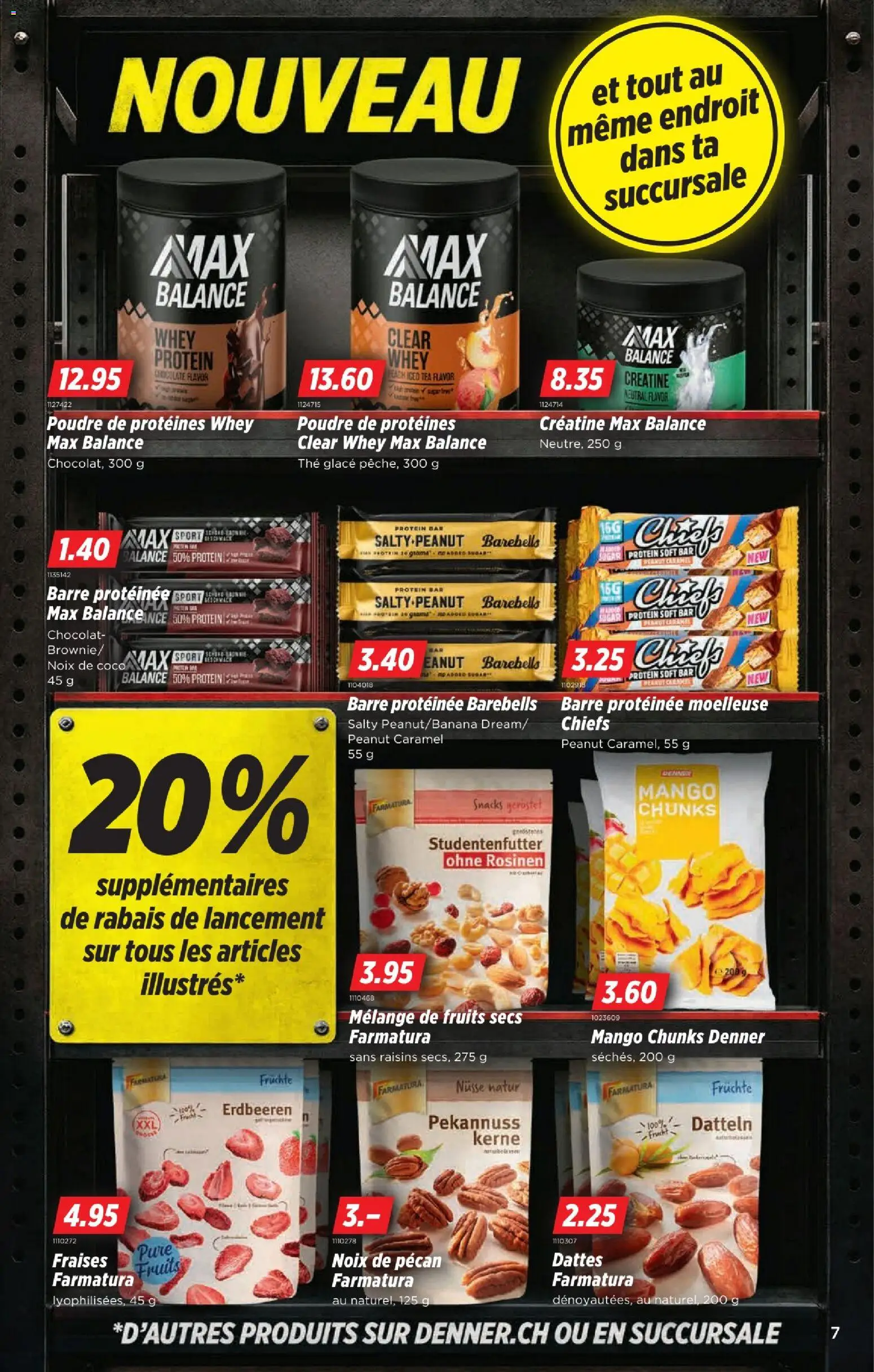 Denner aktionen FR – gültig ab 03.09.2026 | Seite: 7 | Produkte: Glace, Snacks, Mango, Früchte