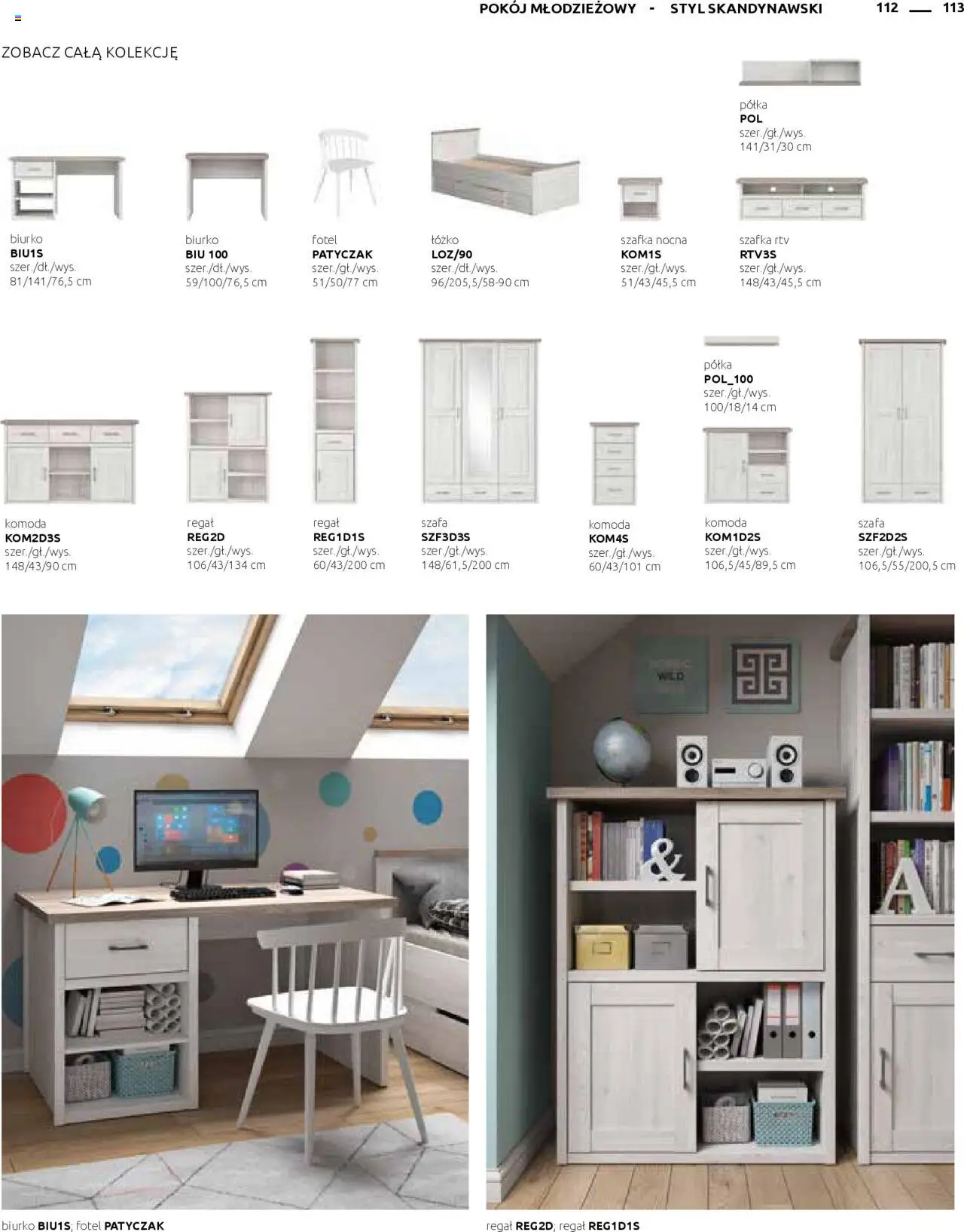 Black Red White Gazetka - Katalog rodzinnych wnętrz od 24.05.2024 | Strona: 113 | Produkty: Łóżko, Szafa, Fotel, Biurko