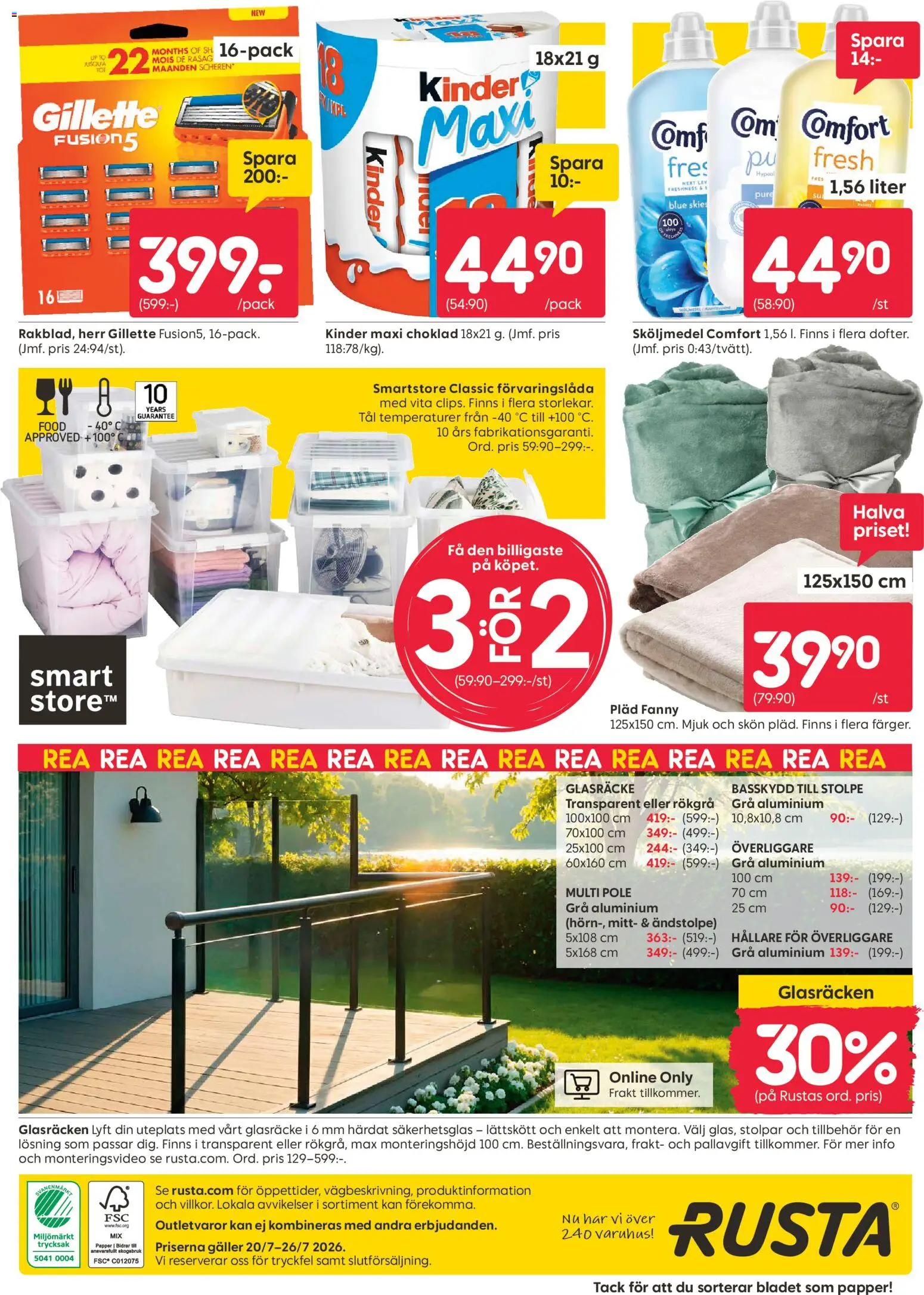 Rusta reklamblad aktuell från 20/07/2026 | Sida: 16 | Produkter: Sköljmedel, Galler, Papper, Glass