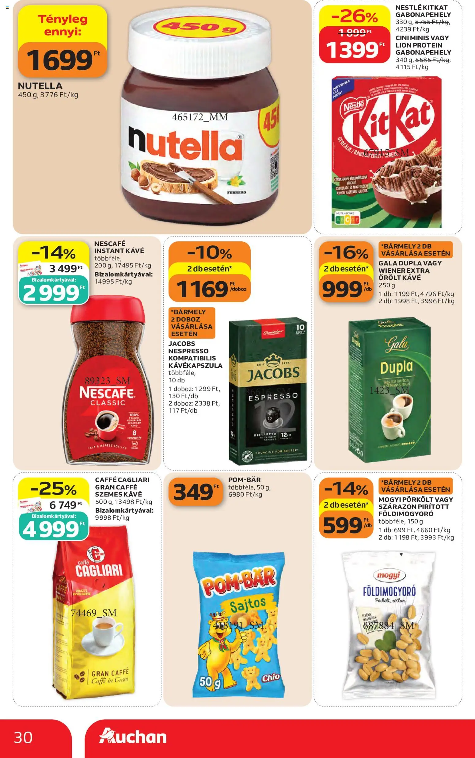 Auchan akciós ujság - amely érvényes a következő dátumtól: 2026.10.22. | Oldal: 30