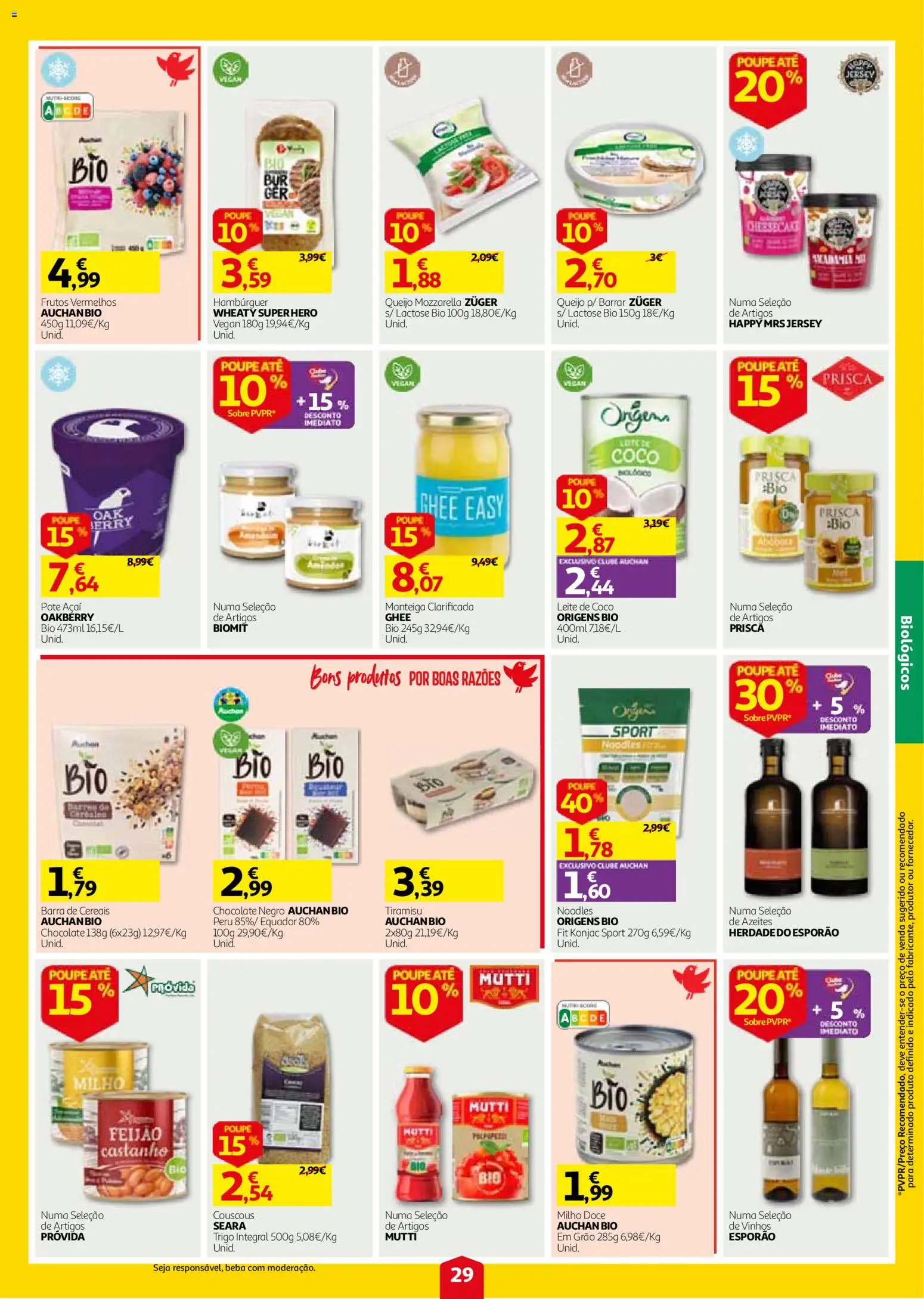 Auchan folheto │ válido de 24/09/2026 | Página: 29 | Produtos: Açai, Peru, Manteiga, Chocolate