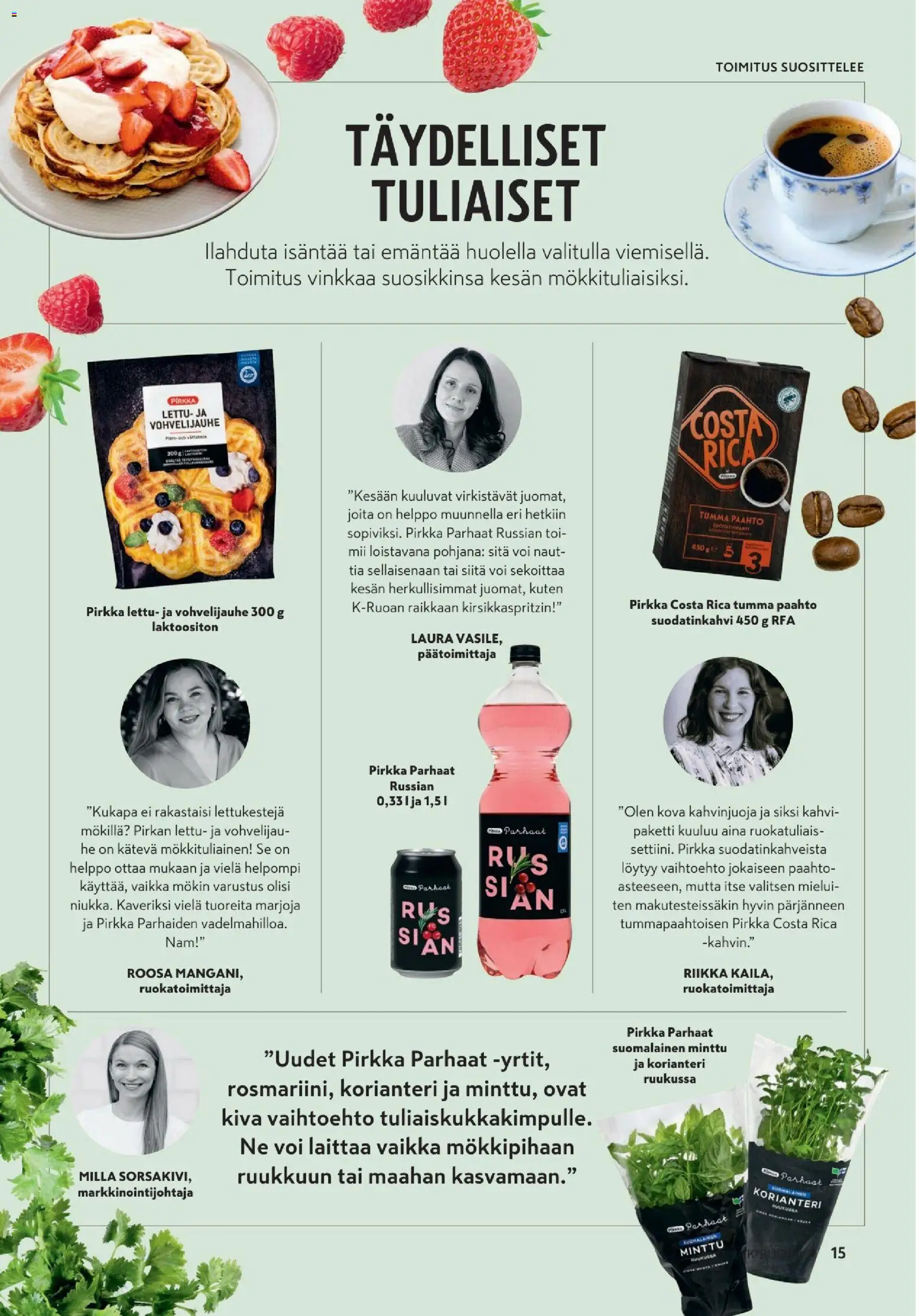 K-Market tarjoukset - K-Ruoka – voimassa 10.06.2026 alkaen | Sivu: 15 | Tuotteet: Minttu, Korianteri, Voi, Kahvi