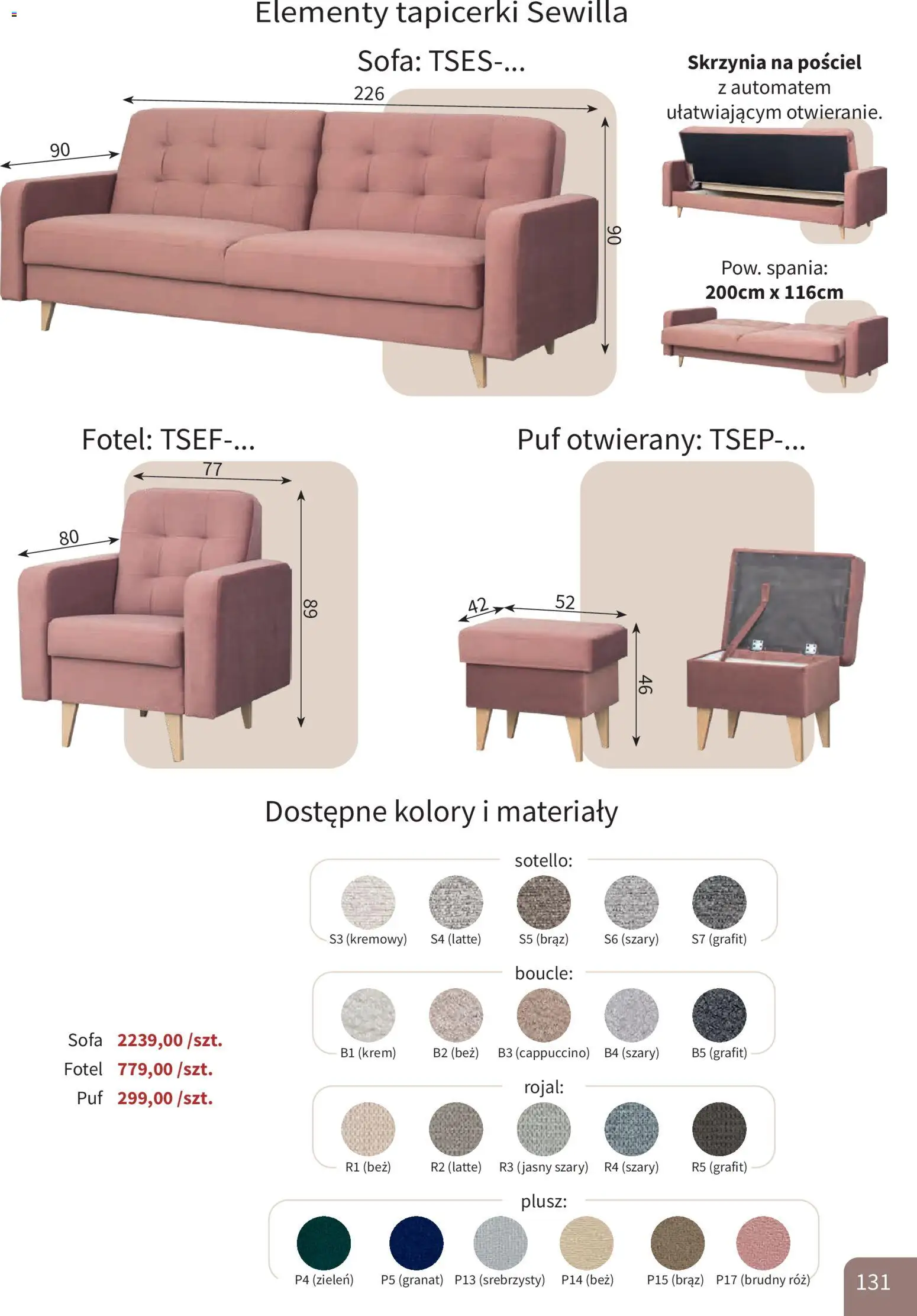 Bodzio Katalog od 01.10.2026 | Strona: 131 | Produkty: Pościel, Cappuccino, Sofa, Krem