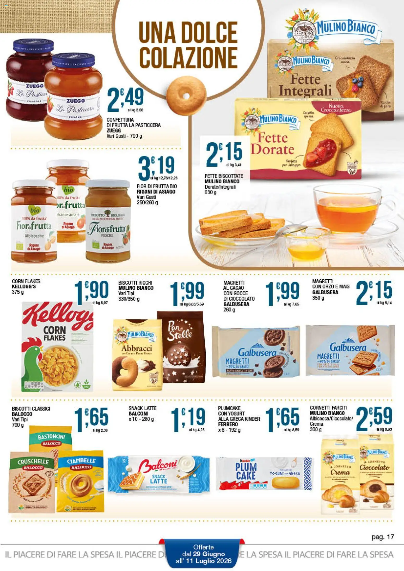 Volantino Sidis del 29/06/2026 | Pagina: 17 | Prodotti: Biscotti, Frutta, Latte, Cacao
