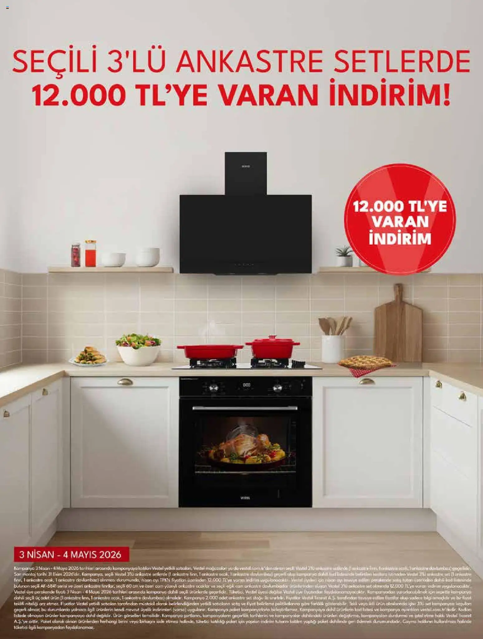 Vestel - Ankastre Ürünler - 03.04.2026 tarihinden itibaren geçerlidir | Sayfa: 2