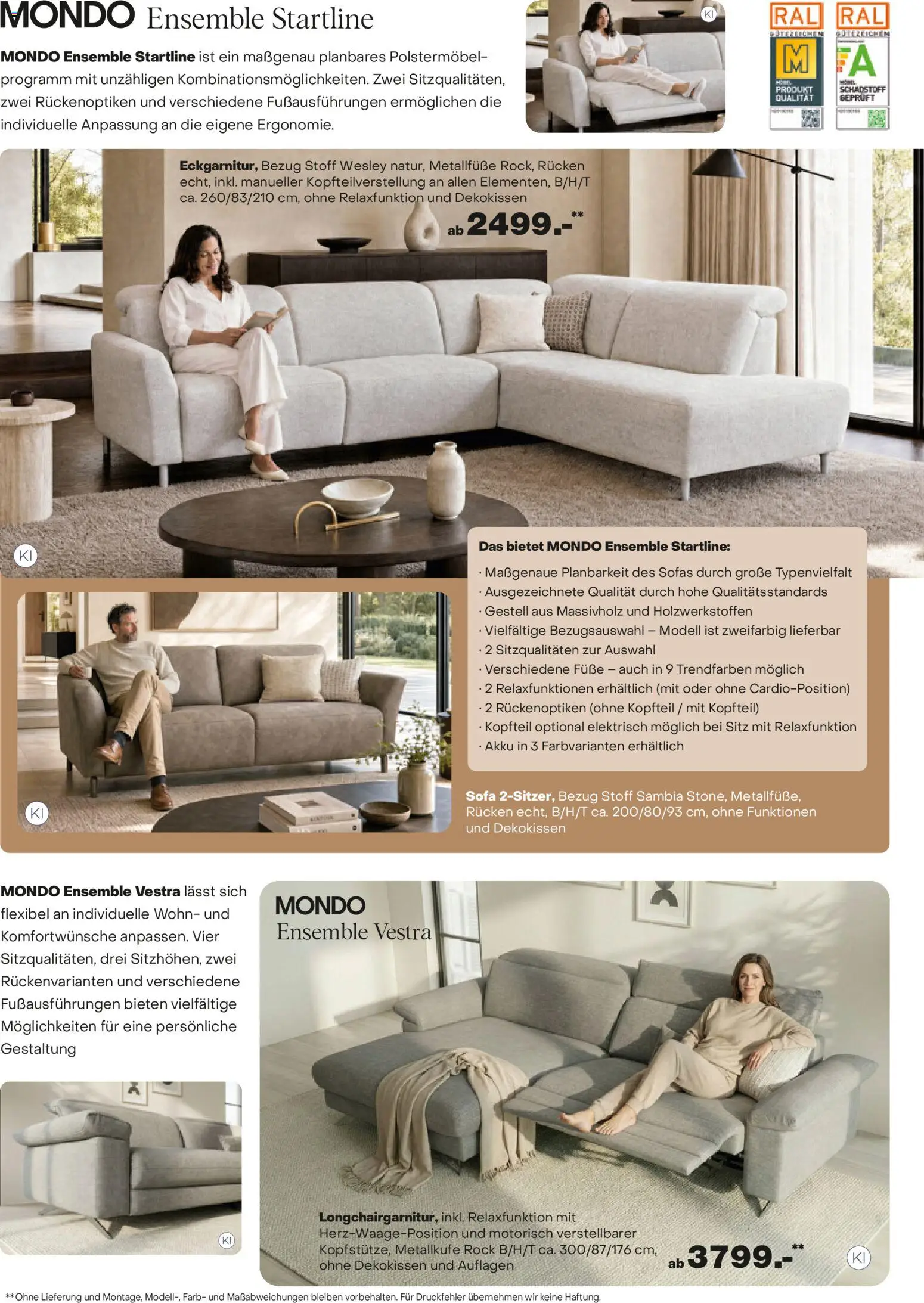 Ostermann Mondo Herbstprospekt 2026 – gültig ab 05.10.2026 | Seite: 20 | Produkte: Sofa, Rock