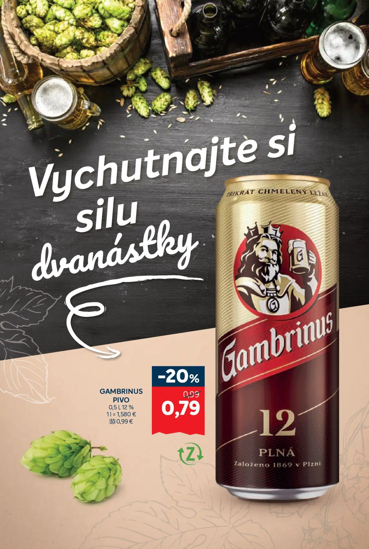 Nové Kraj akcie – leták je platný od 01.10.2026 | Strana: 12 | Produkty: Pivo, Gambrinus