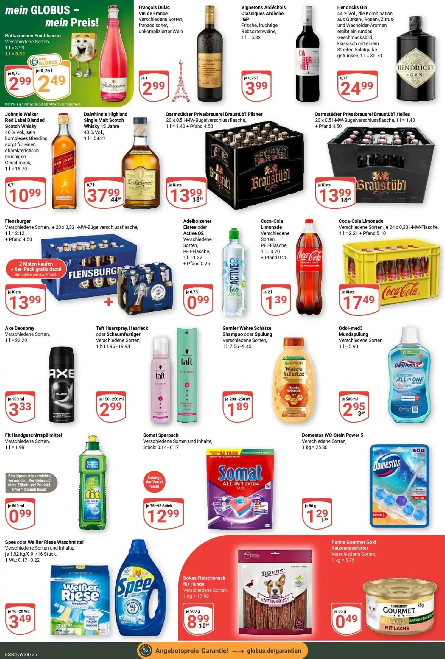 Globus Prospekt Eschborn (ab 17.08.2026) » Angebote online | Seite: 4 | Produkte: Shampoo, Waschmittel, Axe, Purina gourmet gold