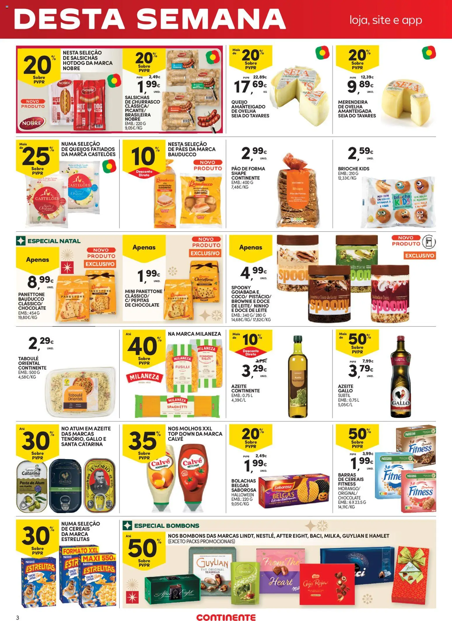 Continente Fim de Semana │ válido de 30/10/2026 | Página: 3 | Produtos: Pão de forma, Doce de leite, Leite, Coco