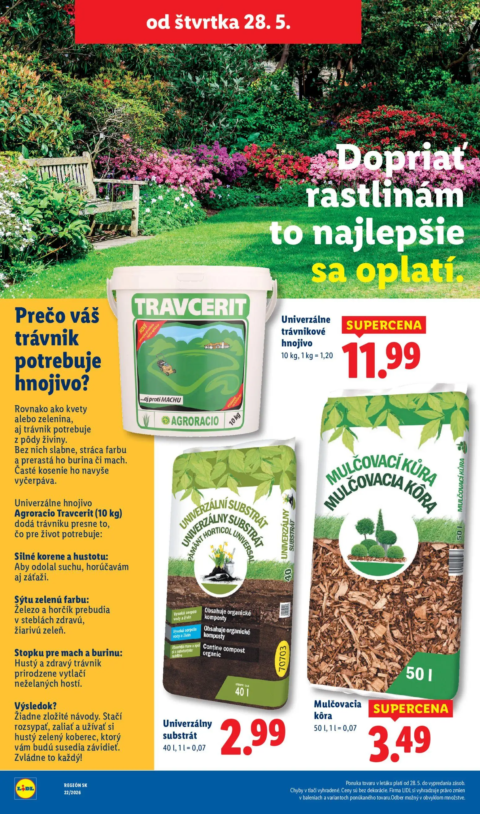 Nové Lidl akcie – leták je platný od 25.05.2026 | Strana: 87 | Produkty: Mulčovacia kôra, Kvety, Substrát