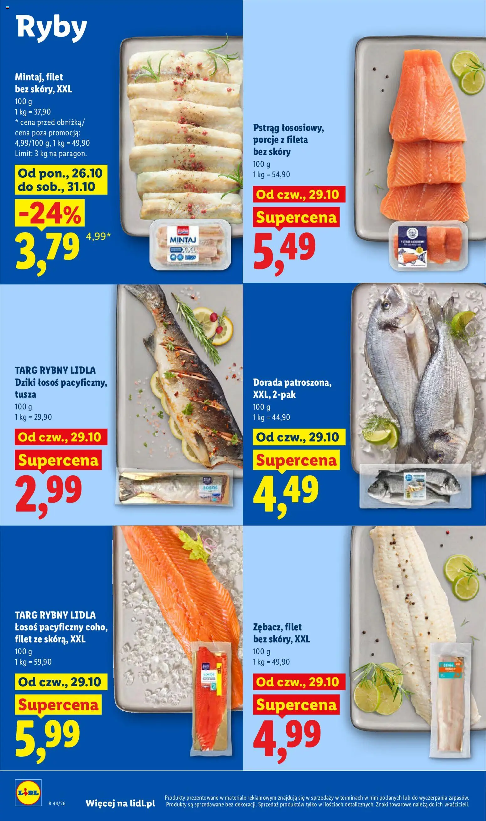 Lidl Polsko leták od 29.10.2026 | Strana: 66 | Produkty: Ryby, Losos, Filet