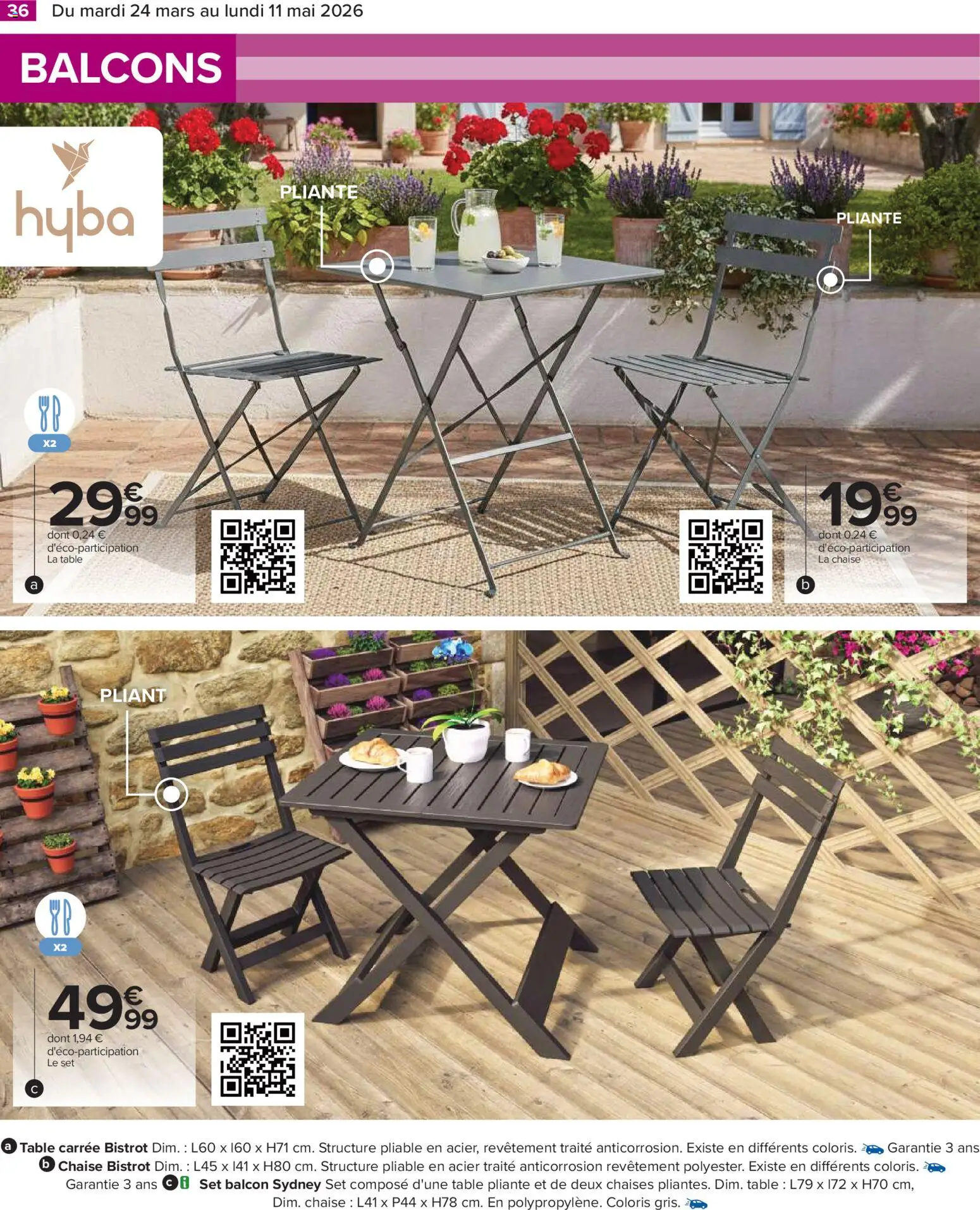 {H1} | Page: 36 | Produits: Table, Chaise, Table pliante