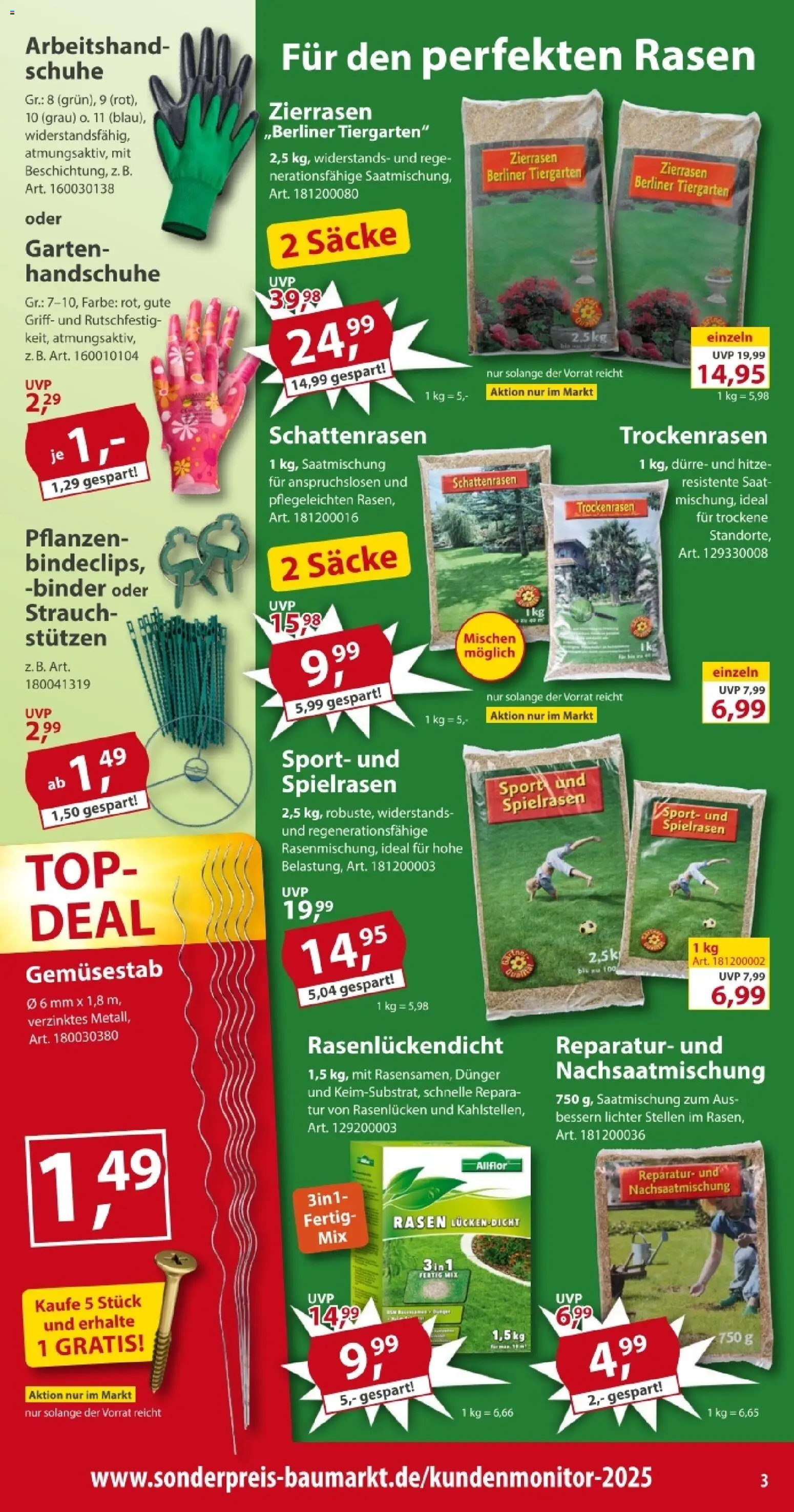 Sonderpreis Baumarkt Prospekt – gültig ab 01.08.2026 | Seite: 3 | Produkte: Berliner, Top, Tür, Handschuhe