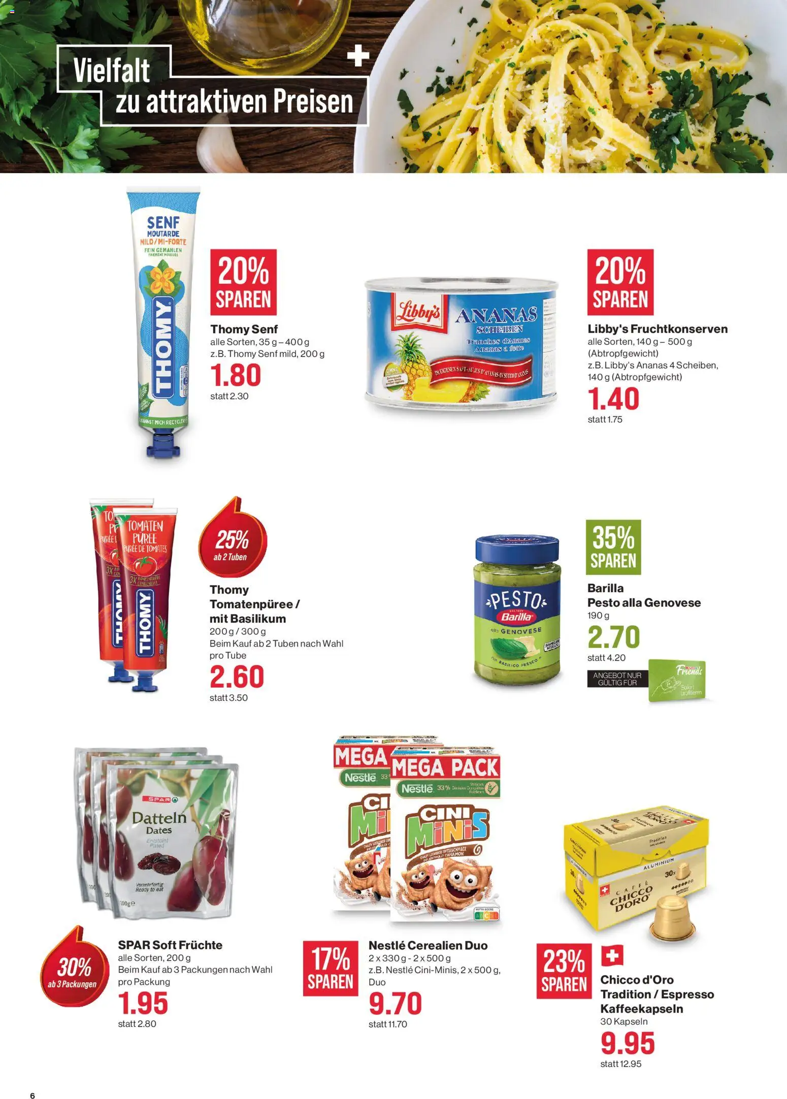 SPAR aktionen – gültig ab 13.08.2026 | Seite: 6 | Produkte: Barilla, Tomatenpüree, Tomaten, Früchte