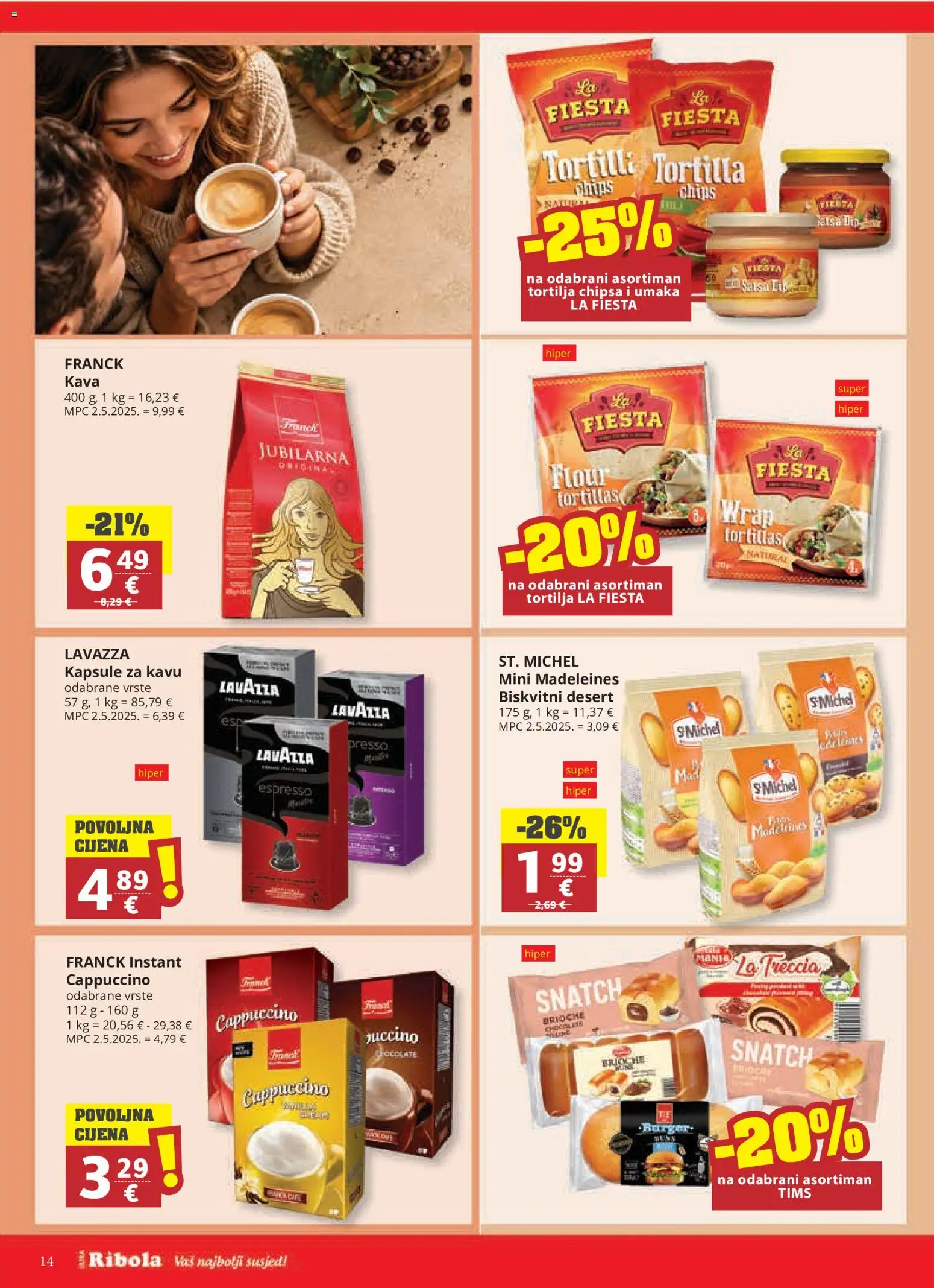 Ribola katalog | vrijedi od 23.09.2026 | Stranica: 14 | Proizvodi: Salsa, Chips, Desert, Kapsule