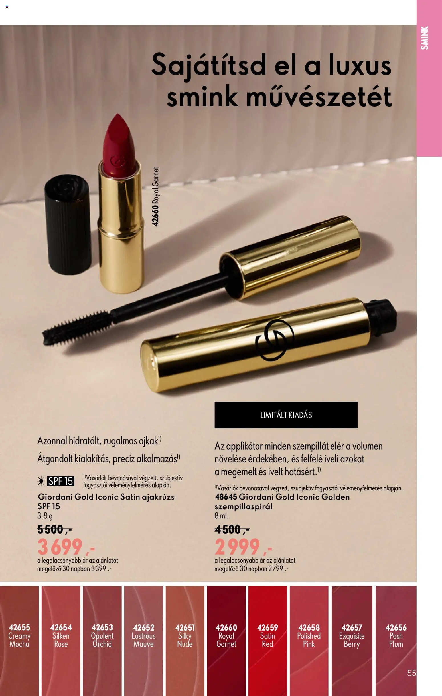 Oriflame akciós ujság - amely érvényes a következő dátumtól: 2026.07.29. | Oldal: 55