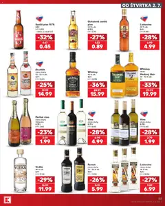 Kaufland SK akciós újság - amely érvényes a következő dátumtól: 2026.07.02. | Oldal: 53 | Termékek: Whiskey, Irish whiskey, Vodka