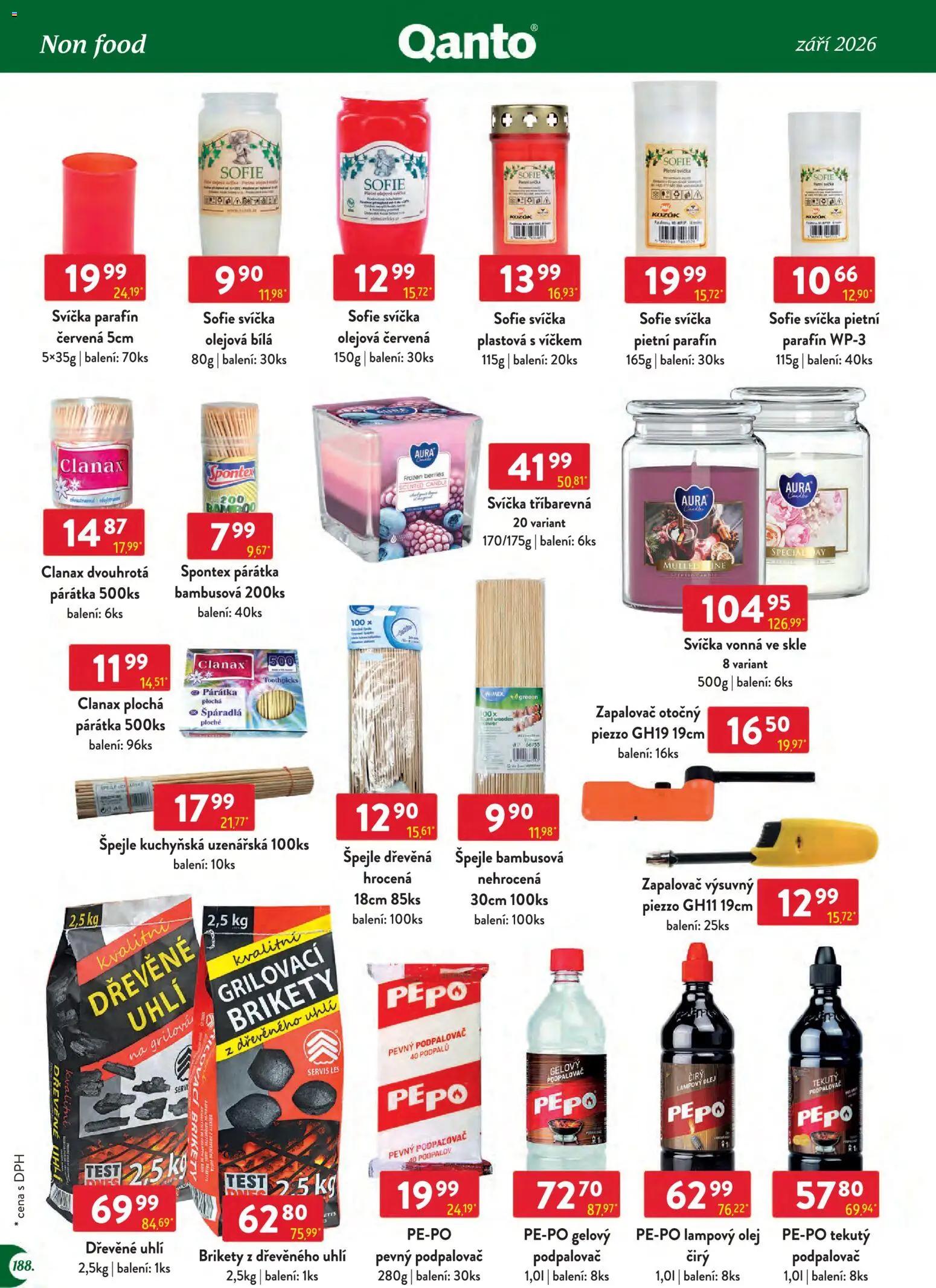 Astur & Qanto leták - Velkoobchod 09/2026 od 01.09.2026 | Strana: 188 | Produkty: Dřevěné uhlí, Brikety, Svíčka, Pepo