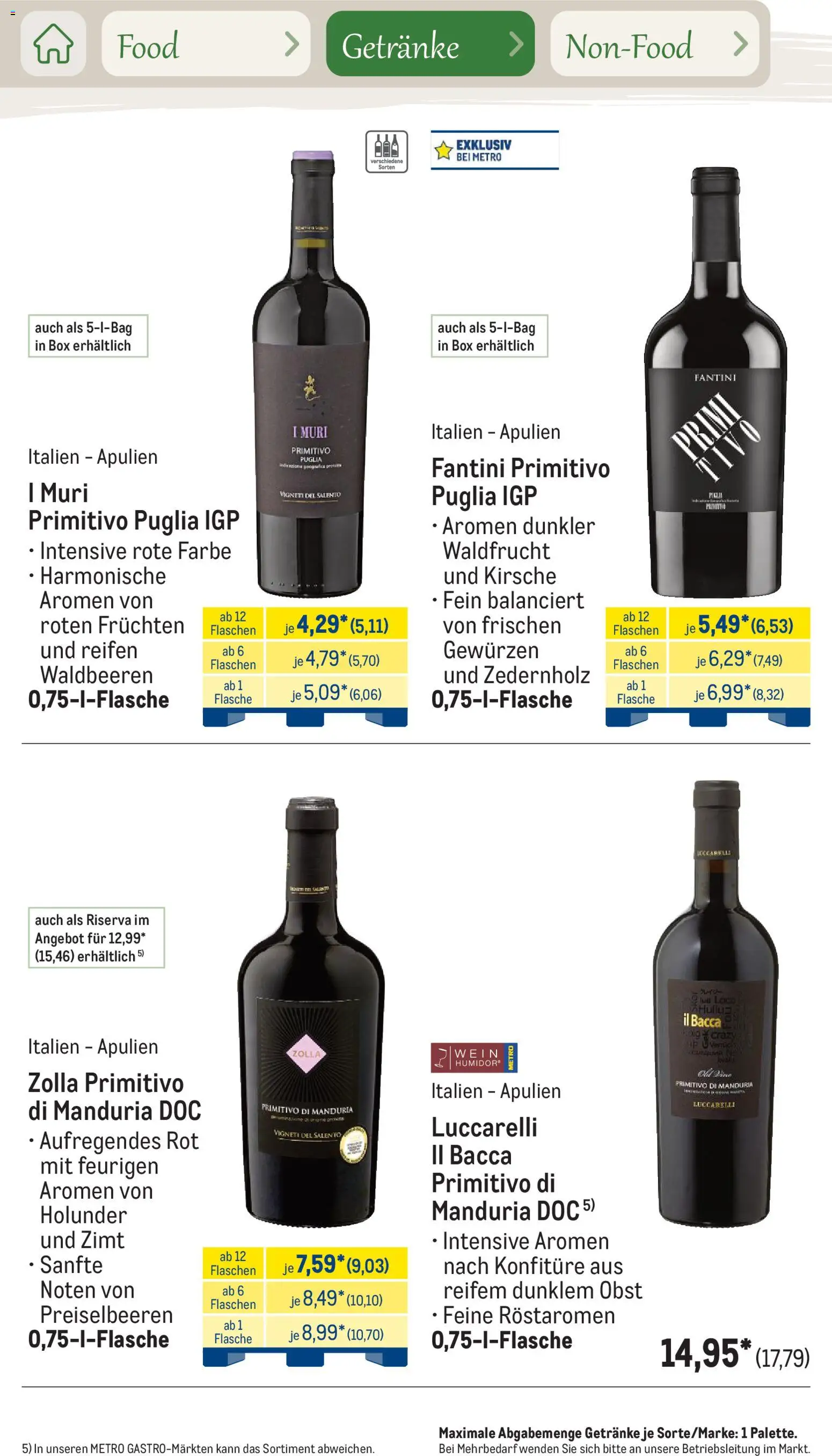 Metro Saisonkatalog Outdoor Dining – gültig ab 01.06.2026 | Seite: 54 | Produkte: Box, Obst, Wein
