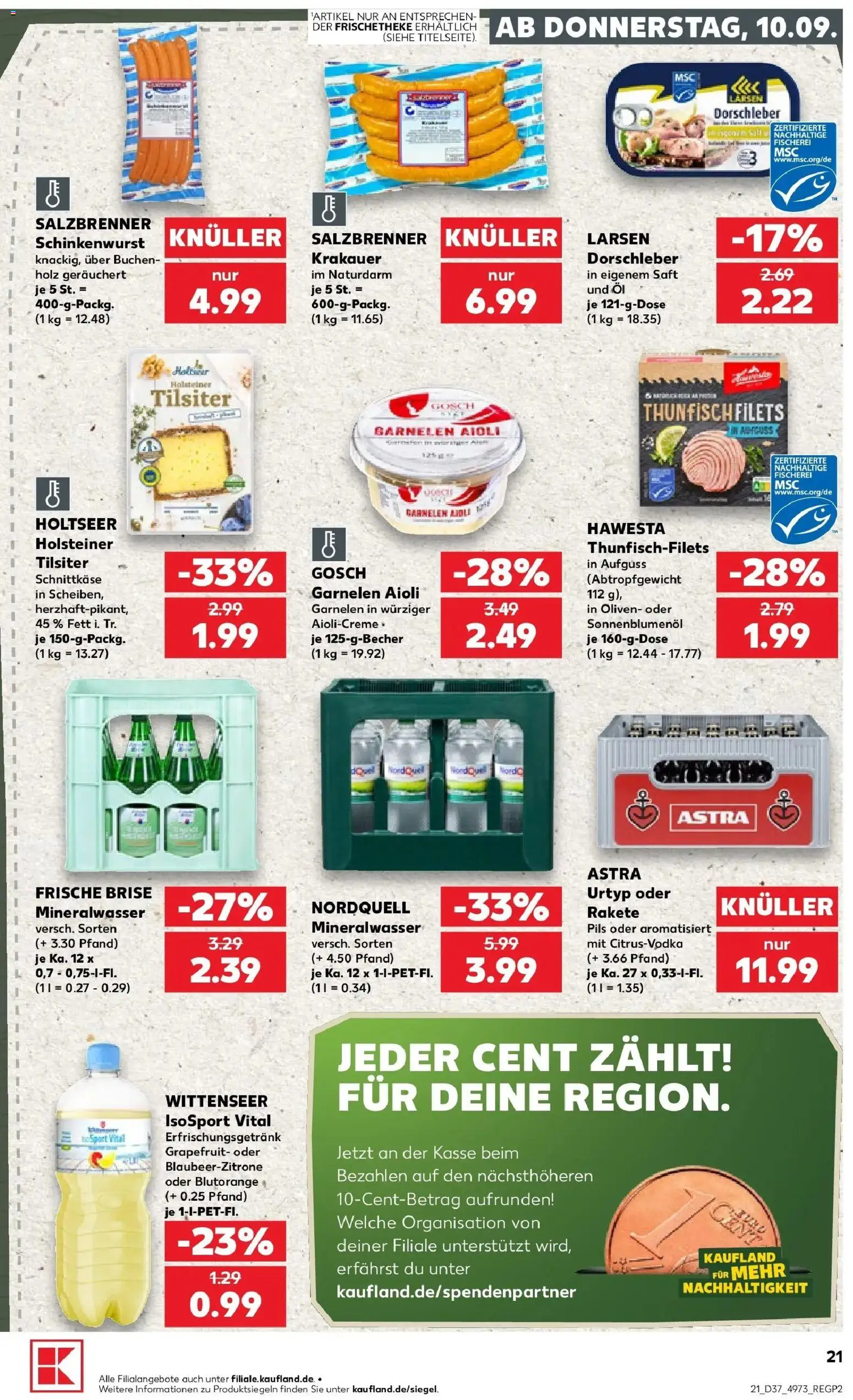 Prospekt Kaufland ab 10.09.2026 » Angebote Online zum Blättern | Seite: 21 | Produkte: Sonnenblumenol, Pils, Grapefruit, Saft