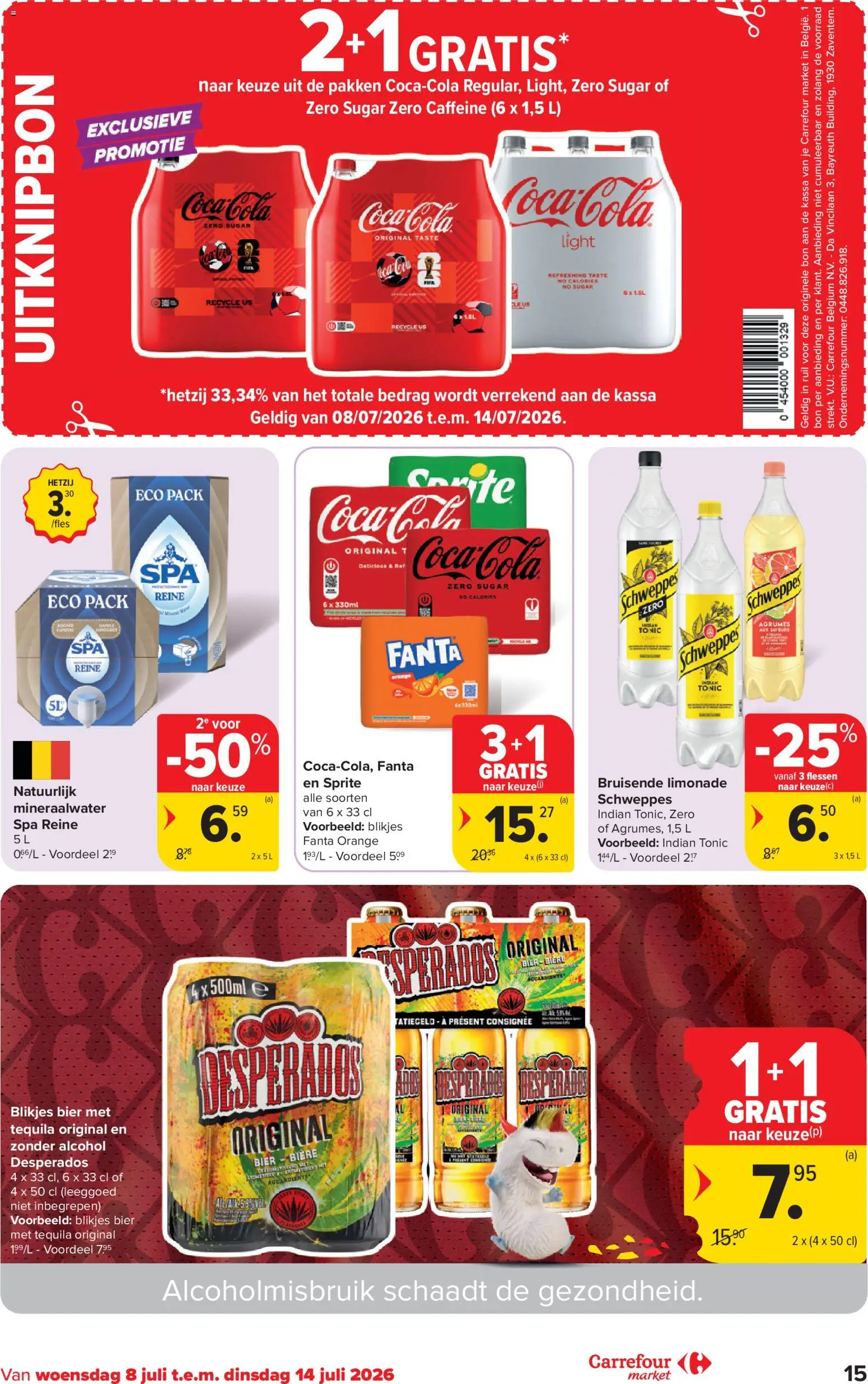{H1} | Pagina: 15 | Producten: Bier, Zsalukő, Limonade, Sprite