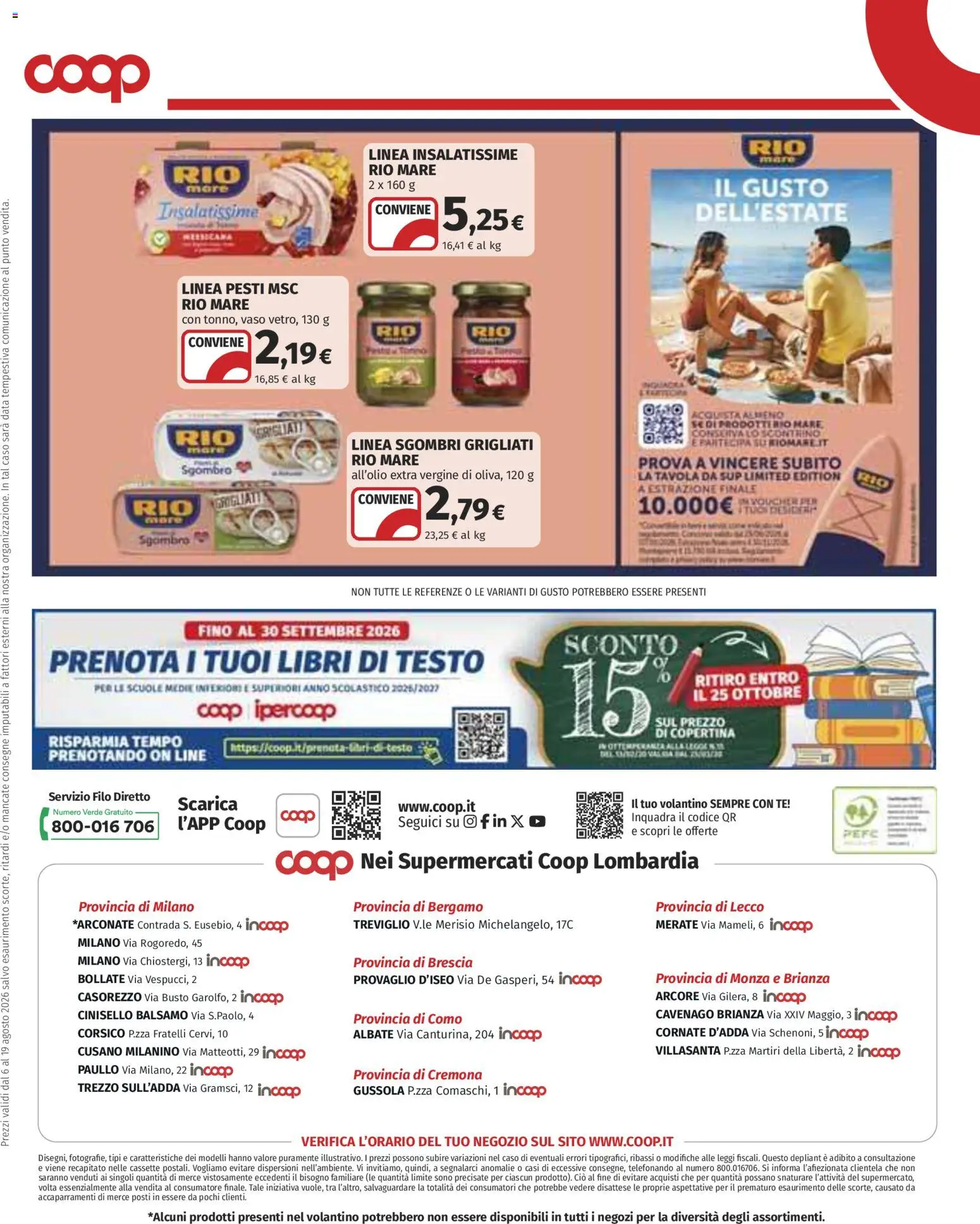 Volantino COOP del 06/08/2026 | Pagina: 11 | Prodotti: Balsamo, Tè, Tonno, Sgombro