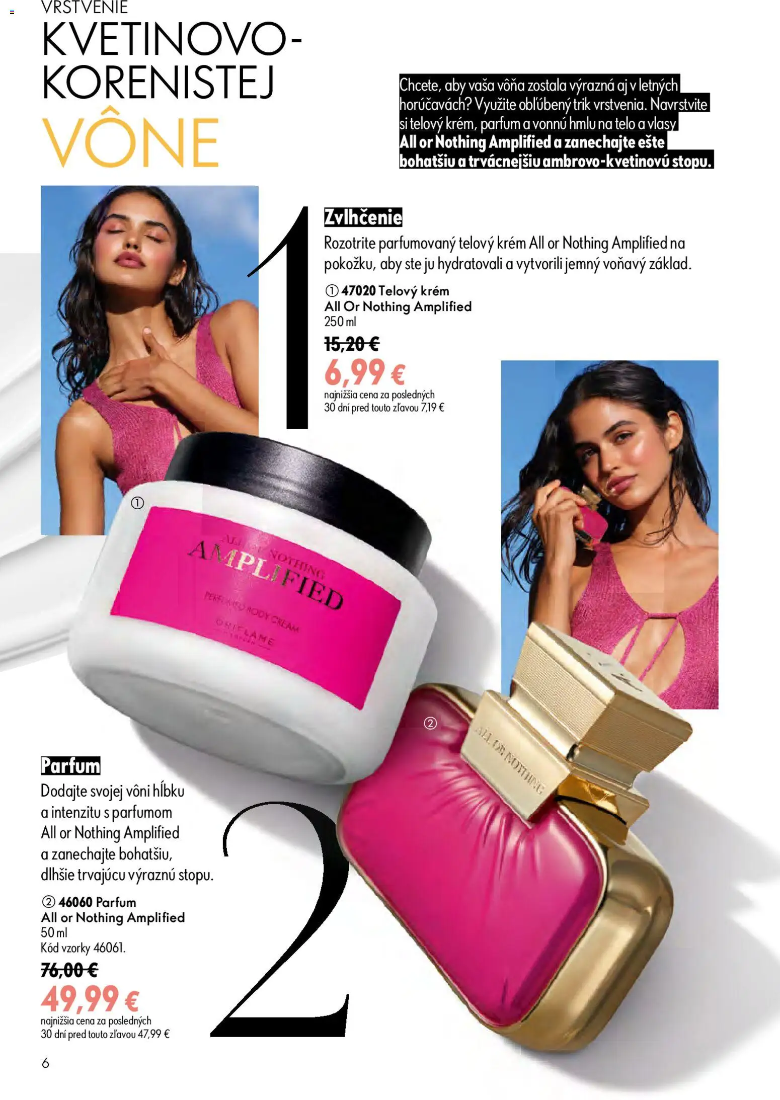 Nové Oriflame akcie – leták je platný od 17.06.2026 | Strana: 6 | Produkty: Telový krém, Krém