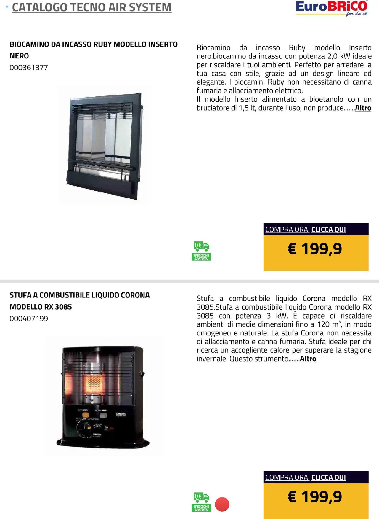 Volantino Eurobrico del 23.07.2025 | Pagina: 12 | Prodotti: Stufa
