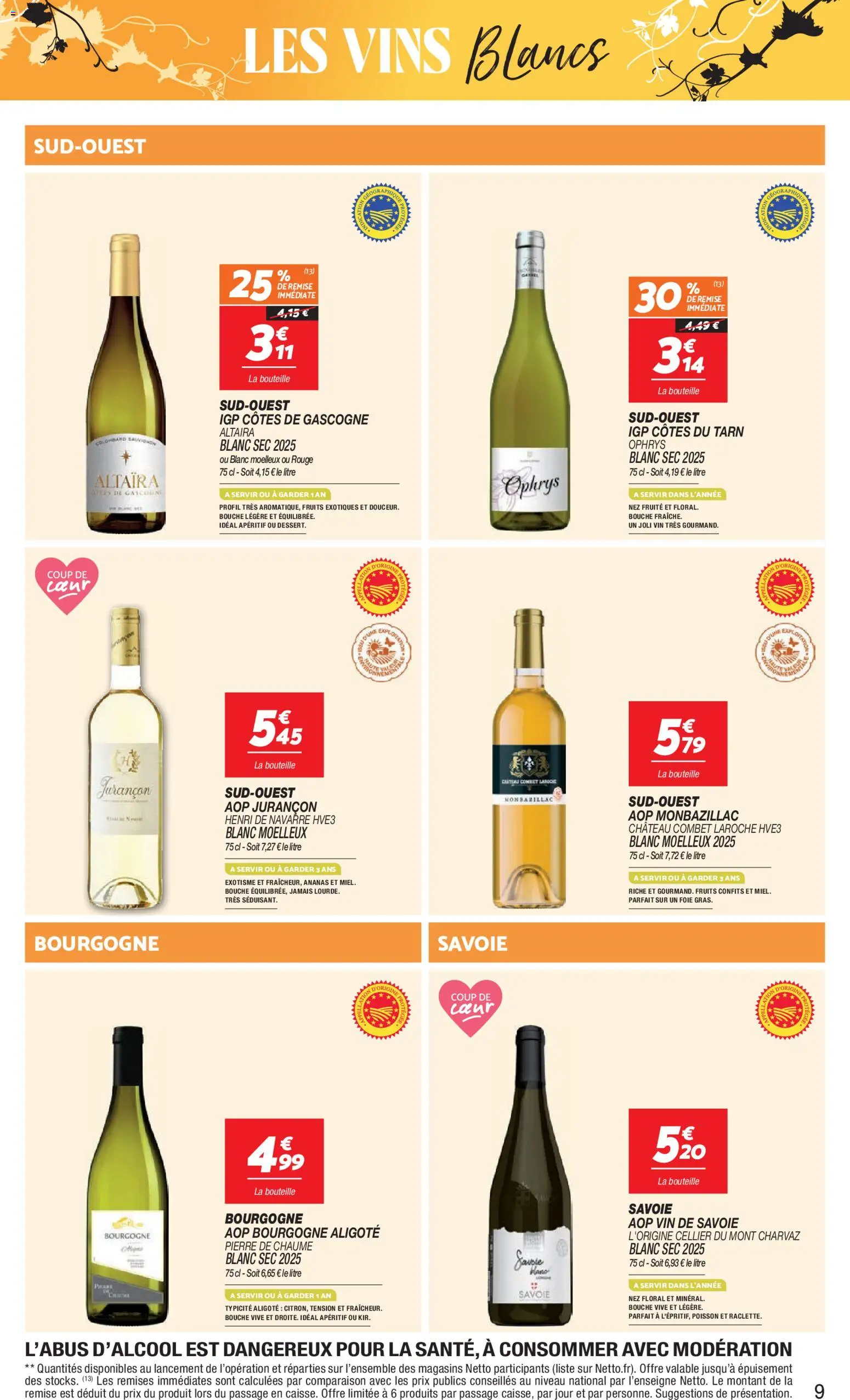 {H1} | Page: 9 | Produits: Apéritif, Fruits, Blanc moelleux, Poisson