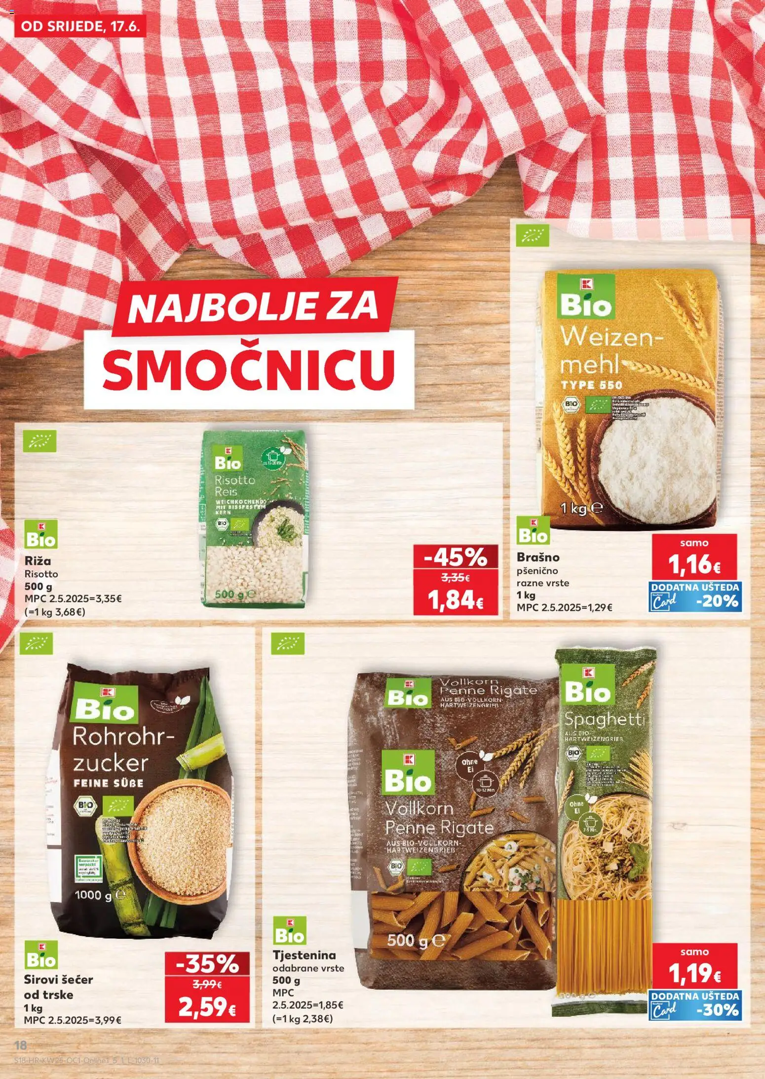 Kaufland katalog | vrijedi od 17.06.2026 | Stranica: 18 | Proizvodi: Riža, Brašno, Šećer, Pasta