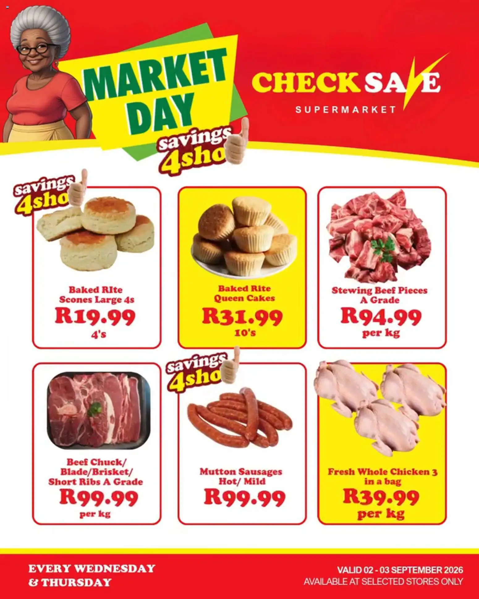 New Check Save catalogue – valid from 02/09/2026 | Page: 3 | Products: Bag, Ribs, Chicken, Beef