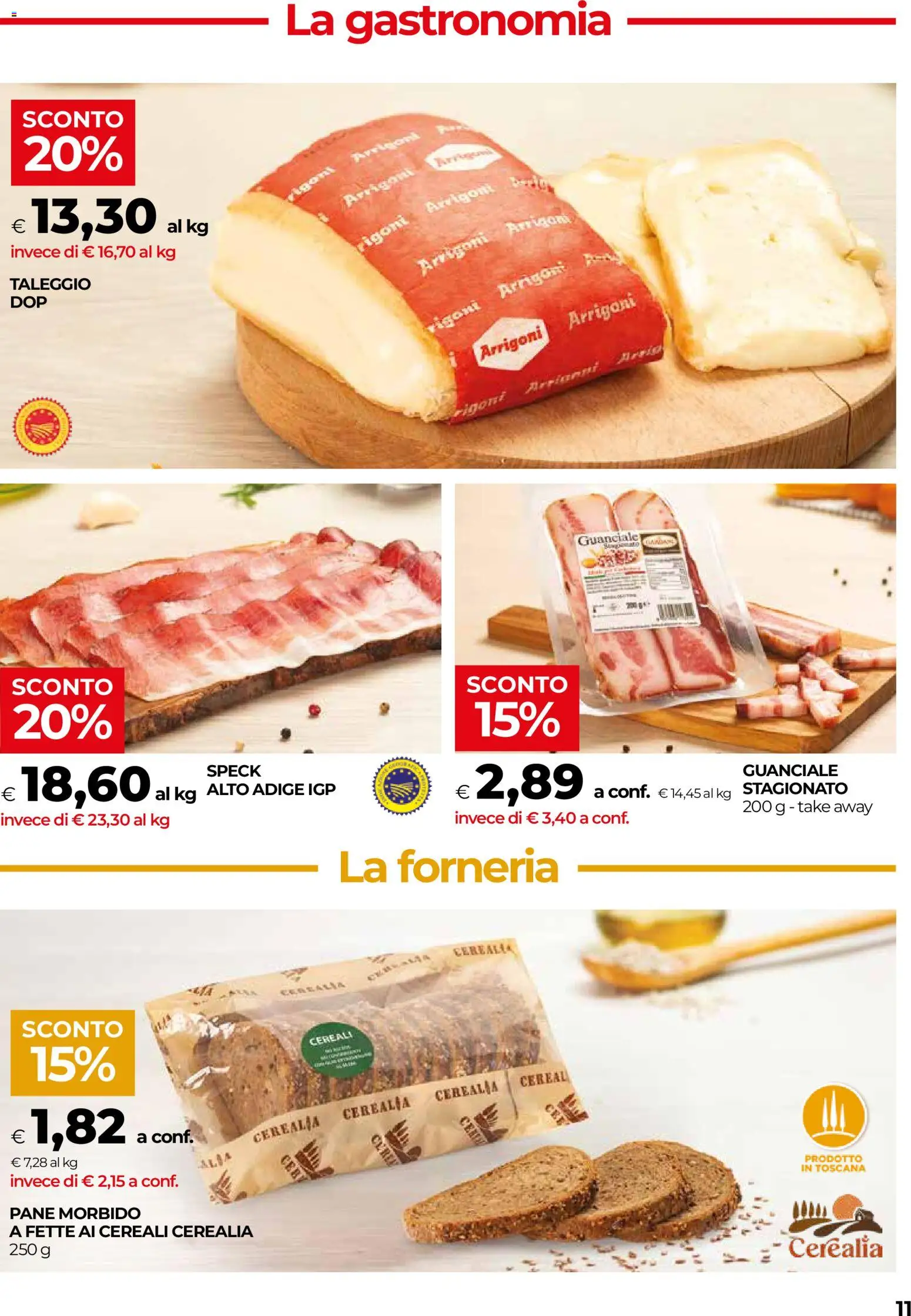 Volantino COOP del 06/08/2026 | Pagina: 11 | Prodotti: Speck, Pane, Cereali, Guanciale