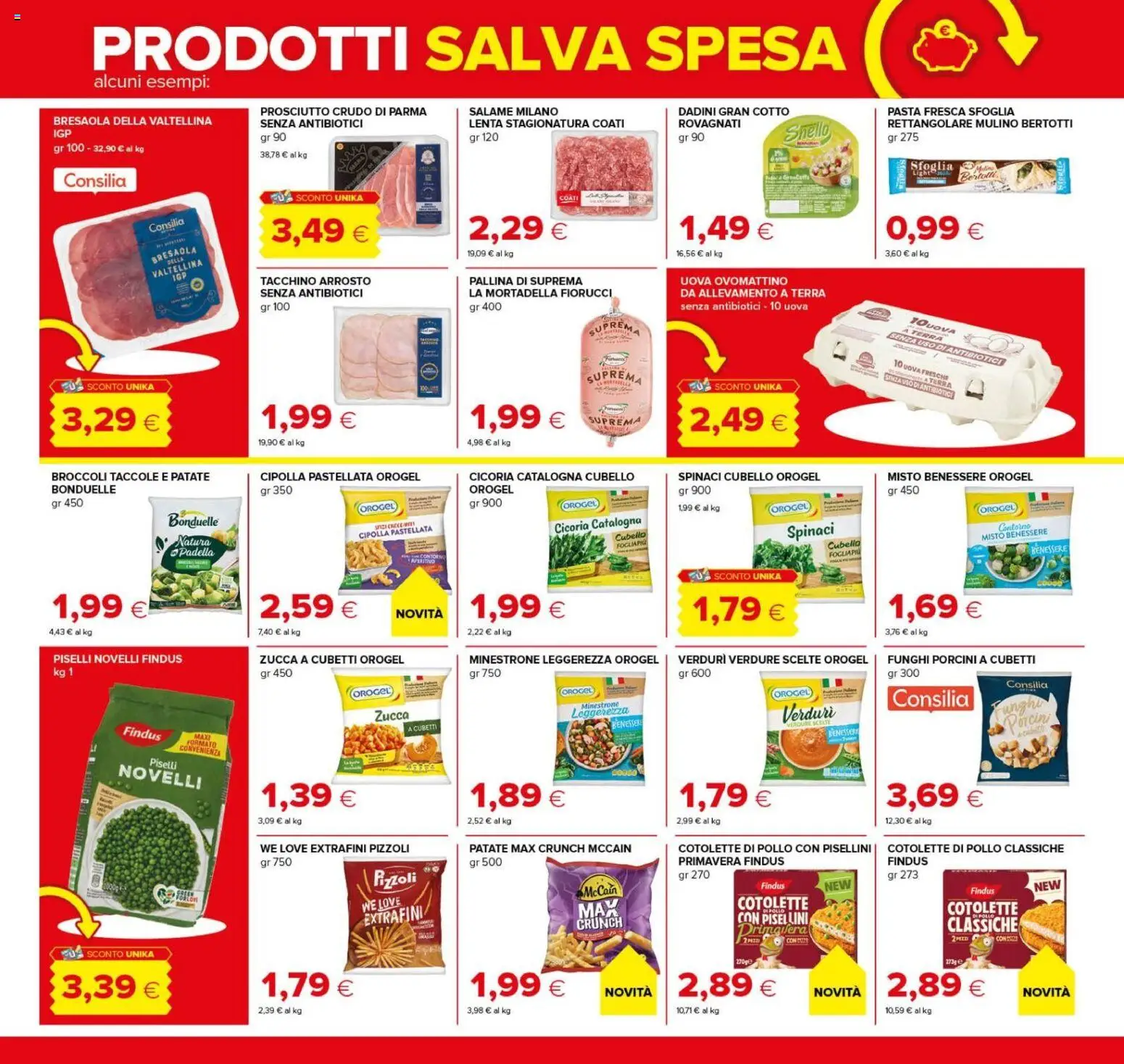 Volantino Oasi del 08/10/2026 | Pagina: 9 | Prodotti: Minestrone, Salame, Verdure, Prosciutto
