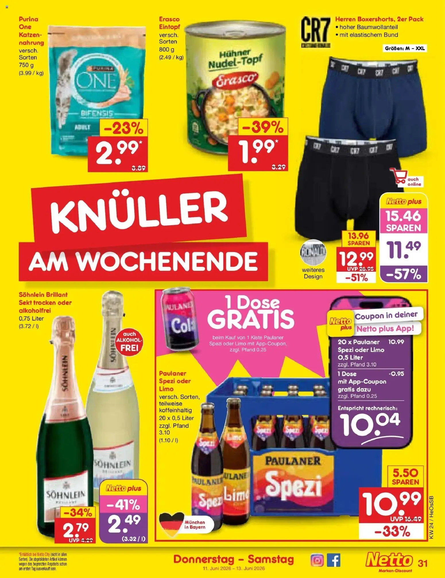 Netto Marken-Discount Prospekt Kröpelin – gültig ab 08.06.2026 | Seite: 49 | Produkte: Sekt, Erasco, Paulaner